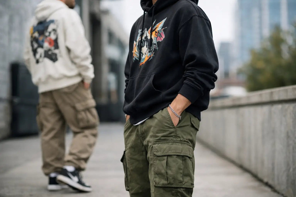 How to Style Graphic Hoodies With Cargo Pants - BRAKELESS