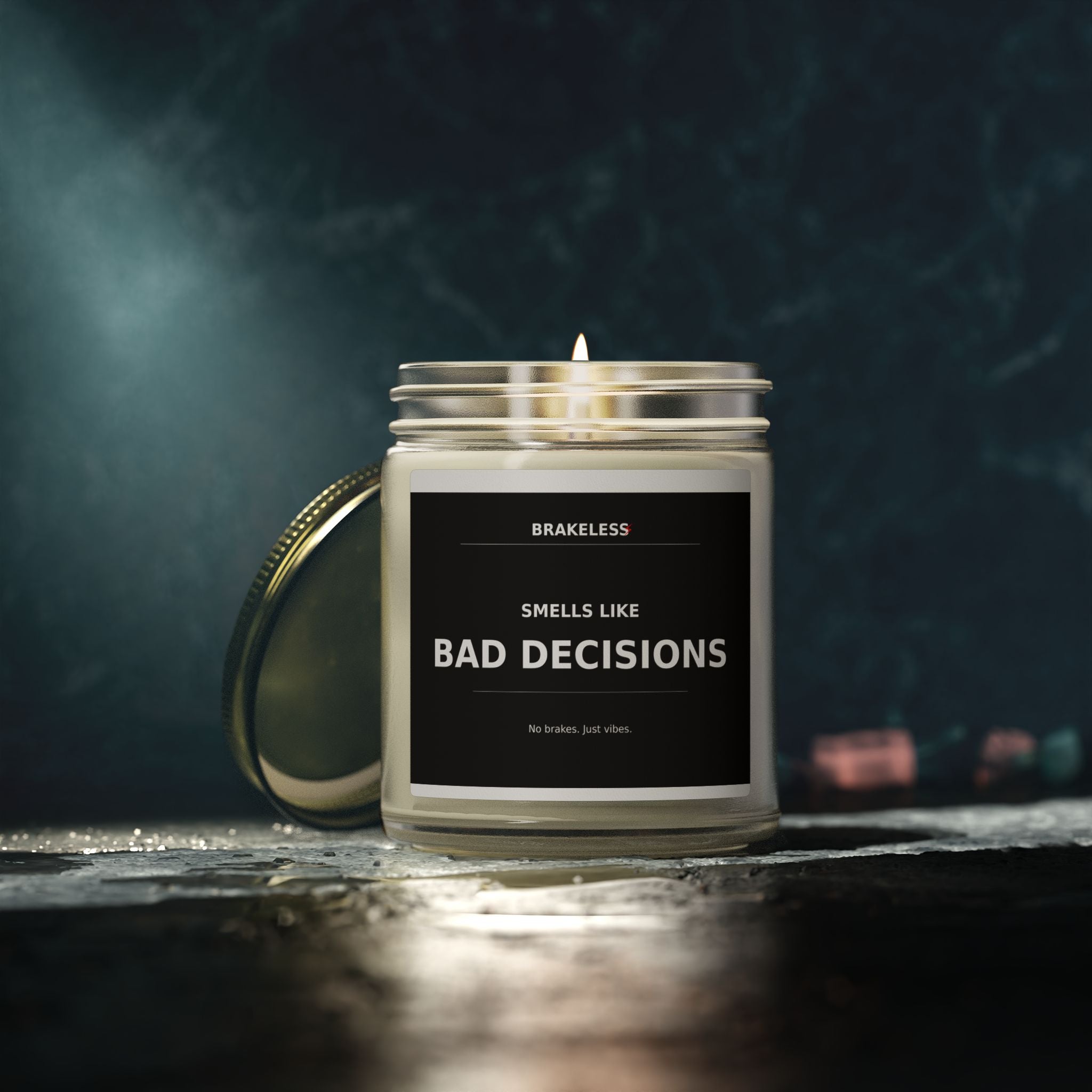 Smells Like Bad Decisions Coconut Apricot Scented Candle (4oz, 9oz)