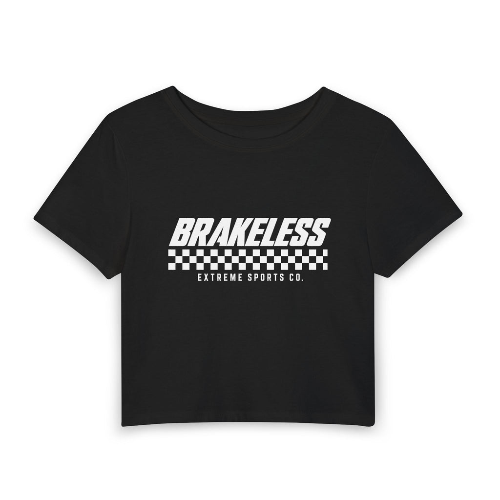 Brakeless Checkered Racing Crop Tee