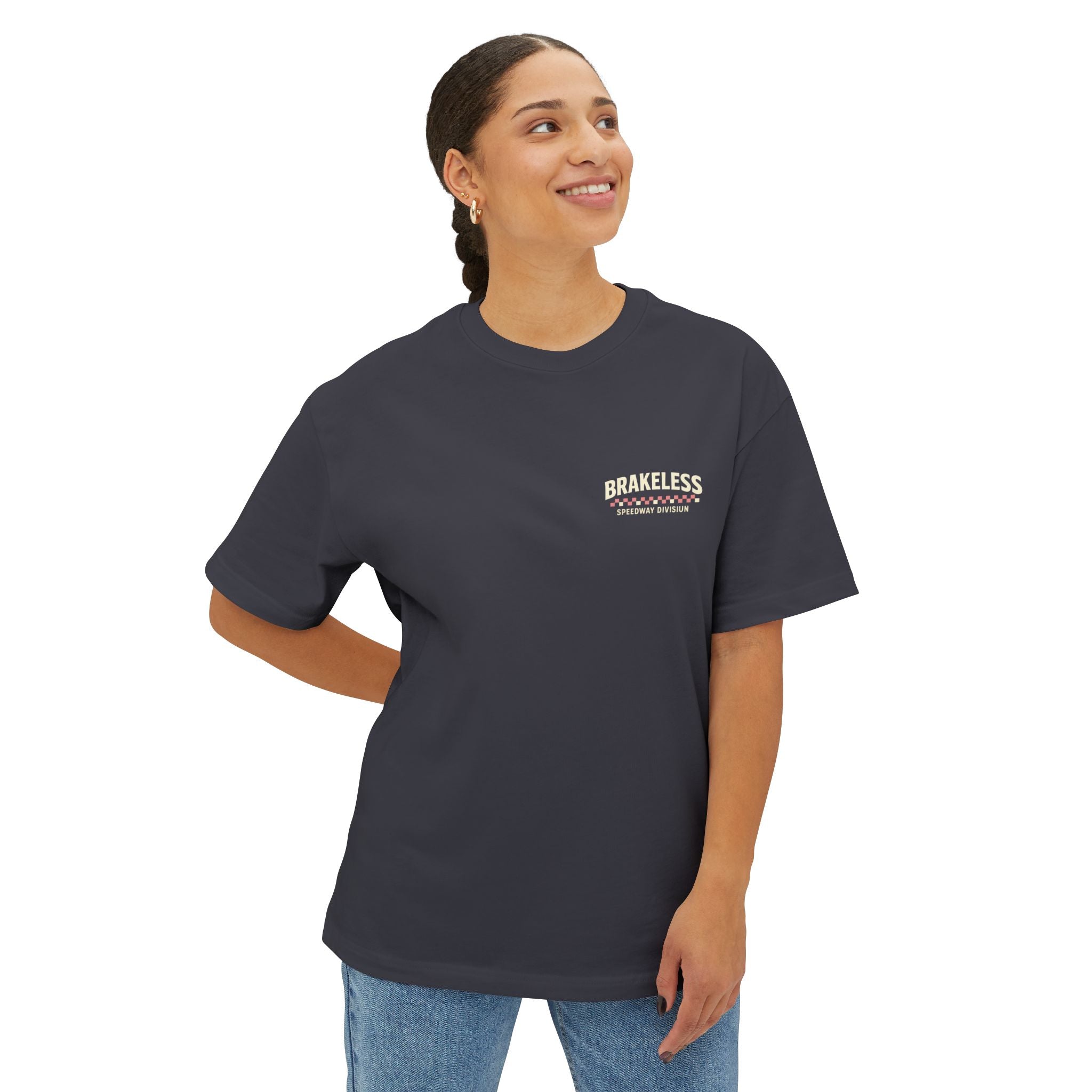 Motocross Streetwear Oversized Boxy Tee — Brakeless Clothing Design