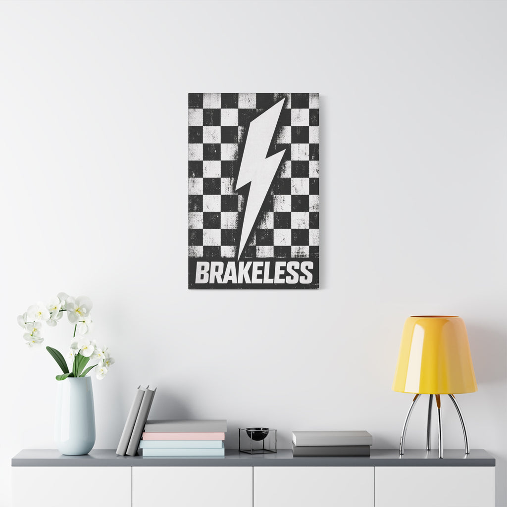 Brakeless Lightning Checkerboard Canvas Print