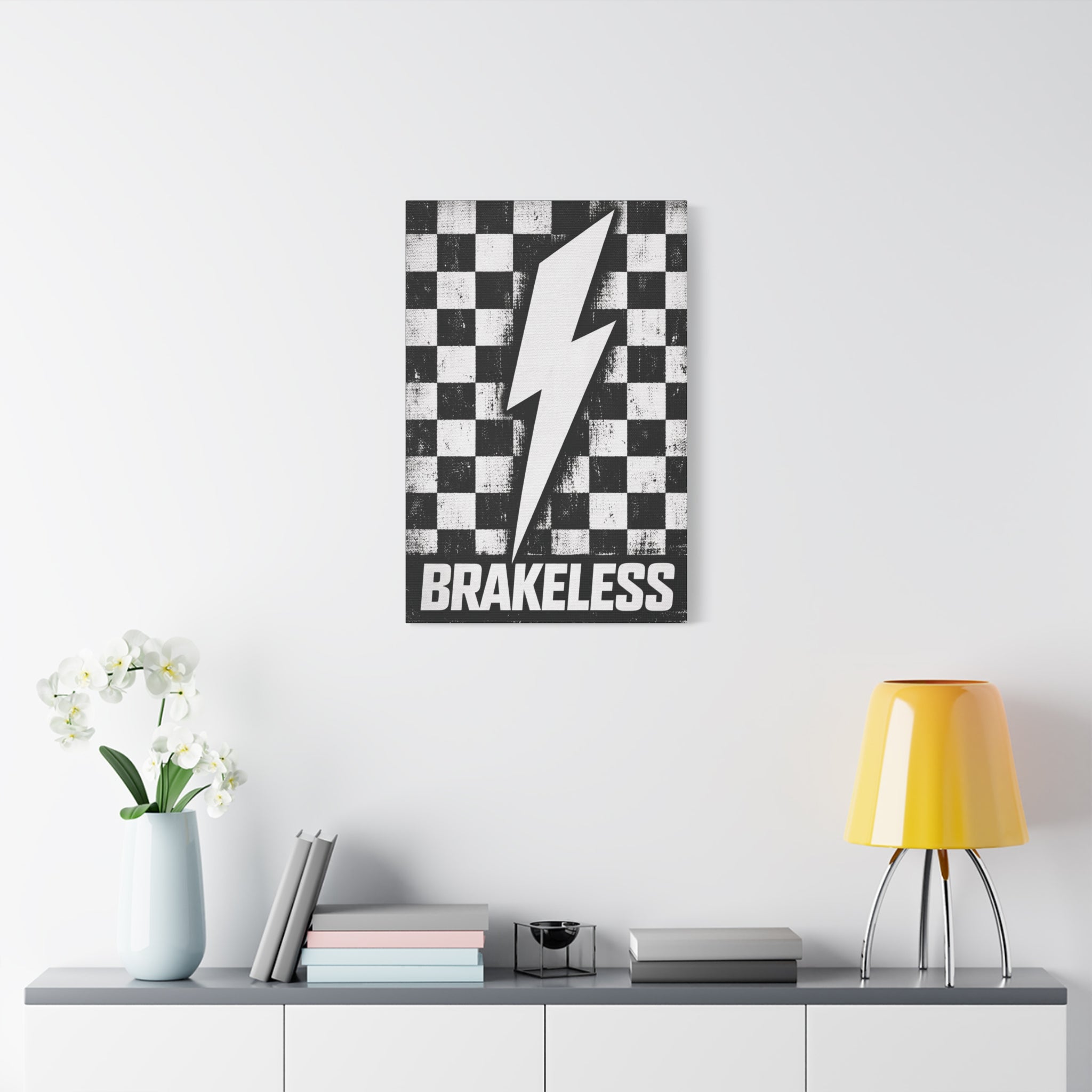 Brakeless Lightning Checkerboard Canvas Print