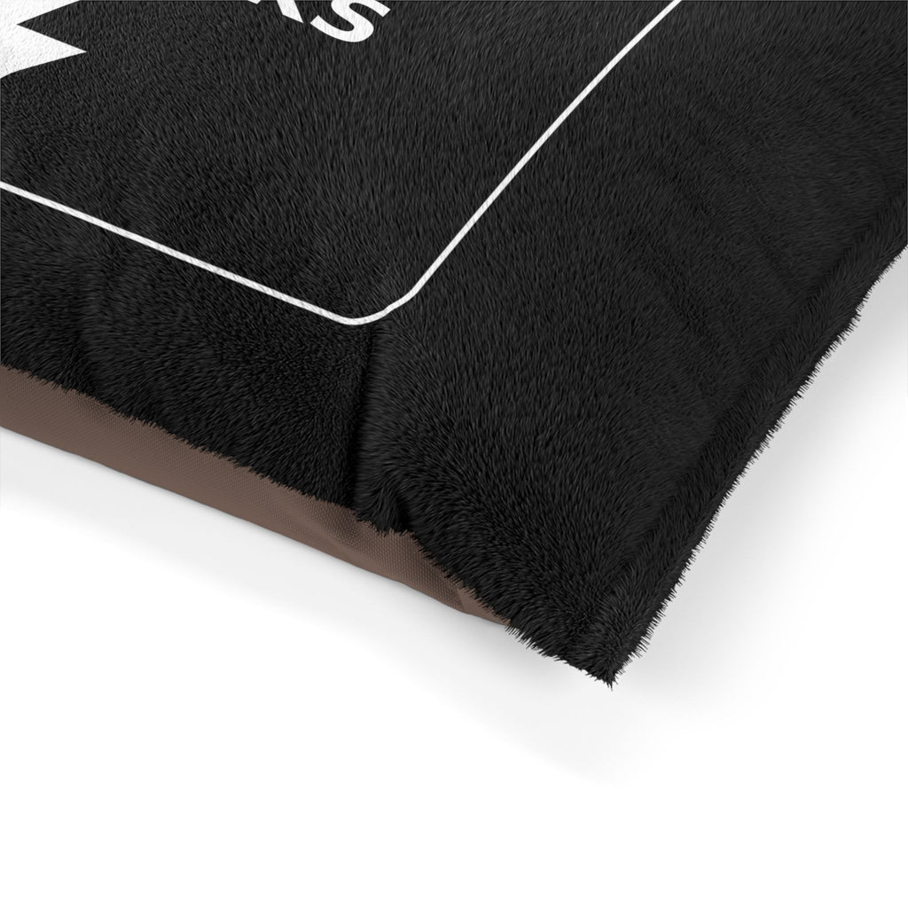 Pet Bed — "Brakeless Pets: No Brakes Just Barks" Plush Dog Bed