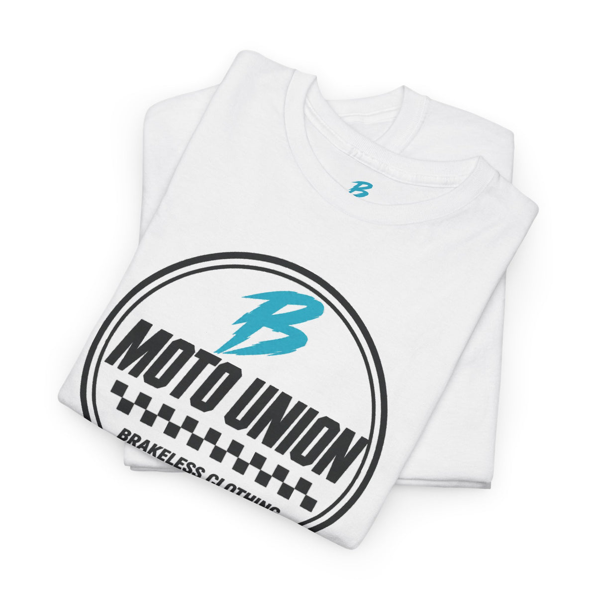 Moto Union Midweight Tee (White) — Unisex