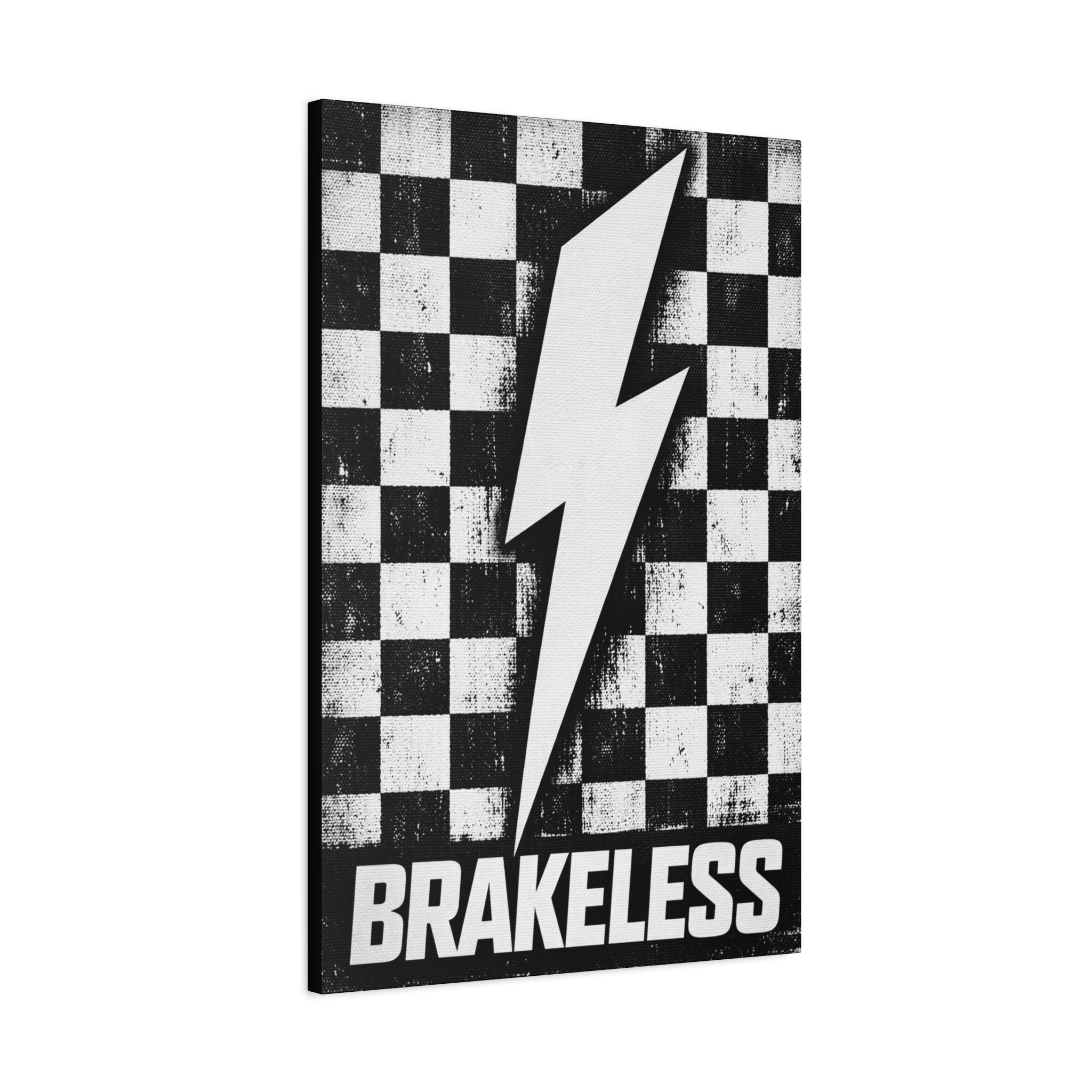 Brakeless Lightning Checkerboard Canvas Print