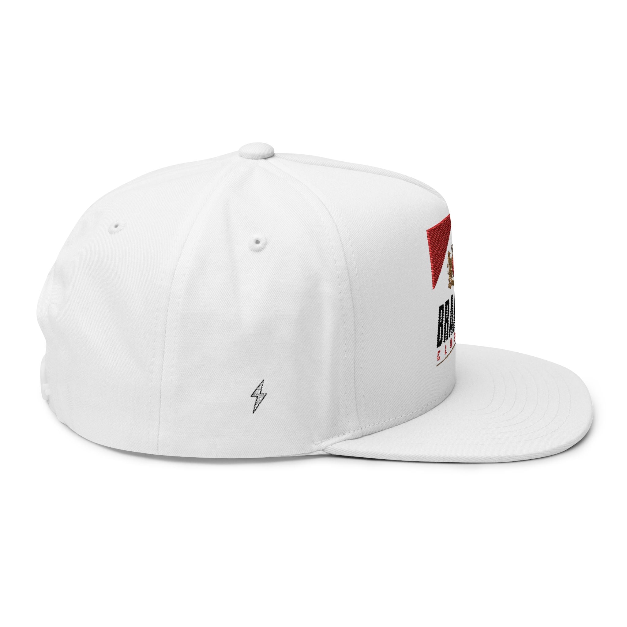 Embroidered Brakeless Logo Flat Bill Cap — Streetwear Snapback Hat