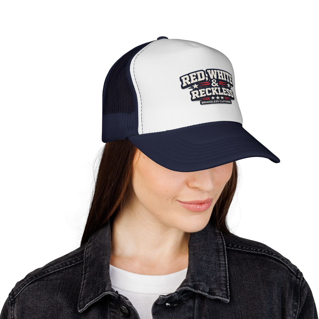 Red, White & Reckless BRAKELESS Trucker Cap