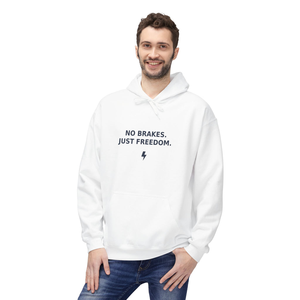 Brakeless Freedom Club Hoodie — 'No Brakes. Just Freedom.' Racing Pullover