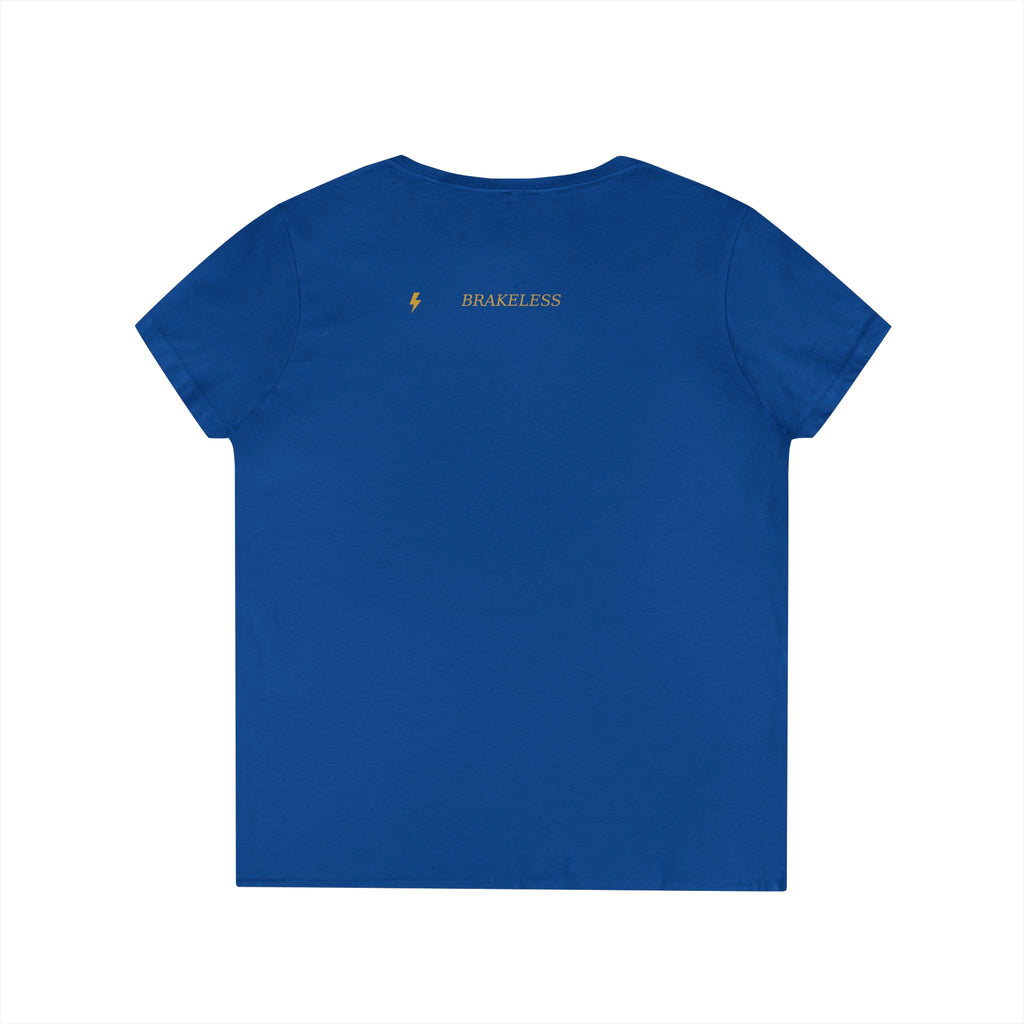 Just Jackpots - Ladies' V-Neck T-Shirt — Minimal Gold