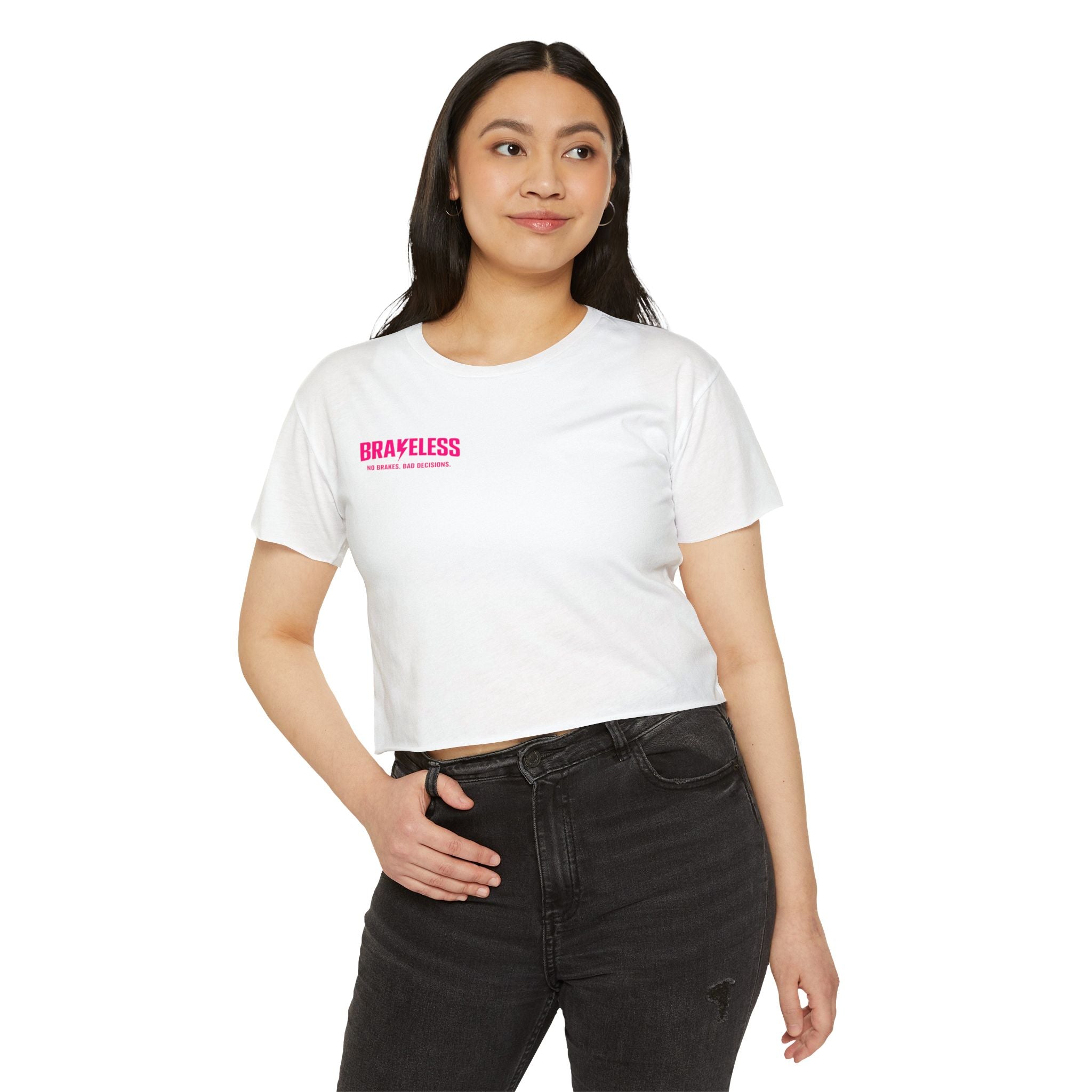 Cute But I Ride Harder Crop Top — 'BraveLess' Women's Festival Tee