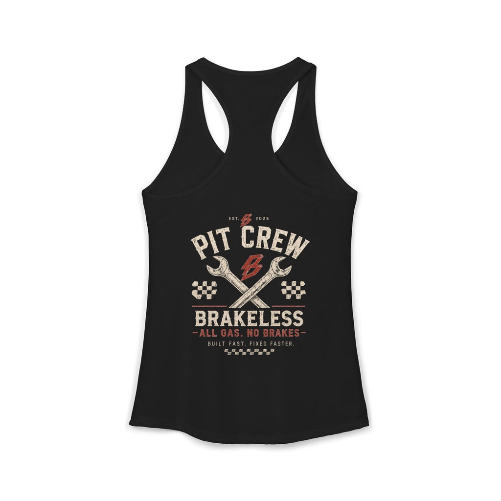 Women's Red Pit Crew - Racerback Tank