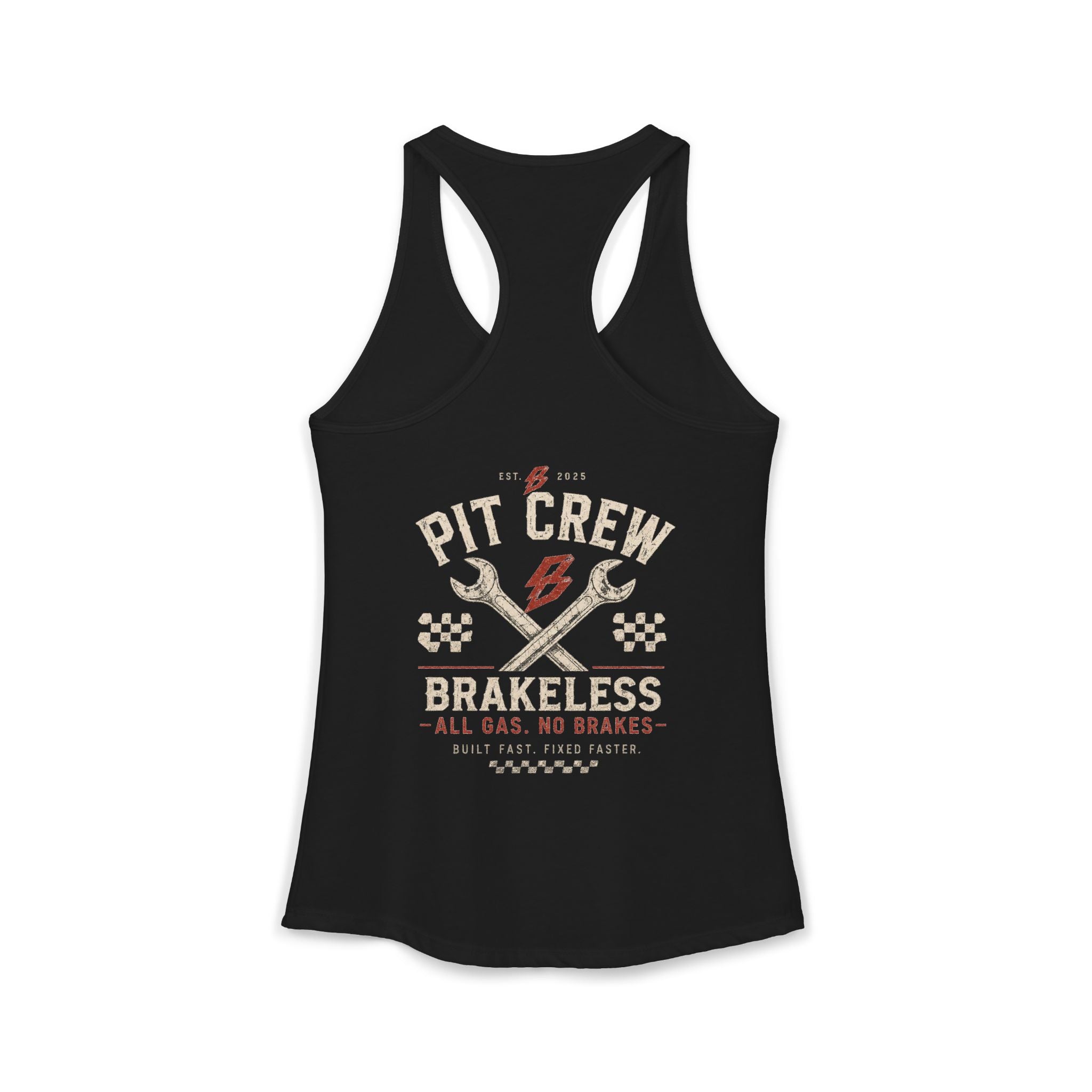 Women's Red Pit Crew - Racerback Tank