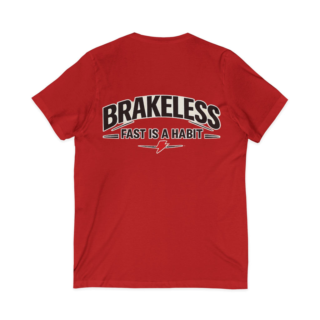 Brakeless "Fast Is a Habit" V-Neck T-Shirt – Racing Streetwear Tee