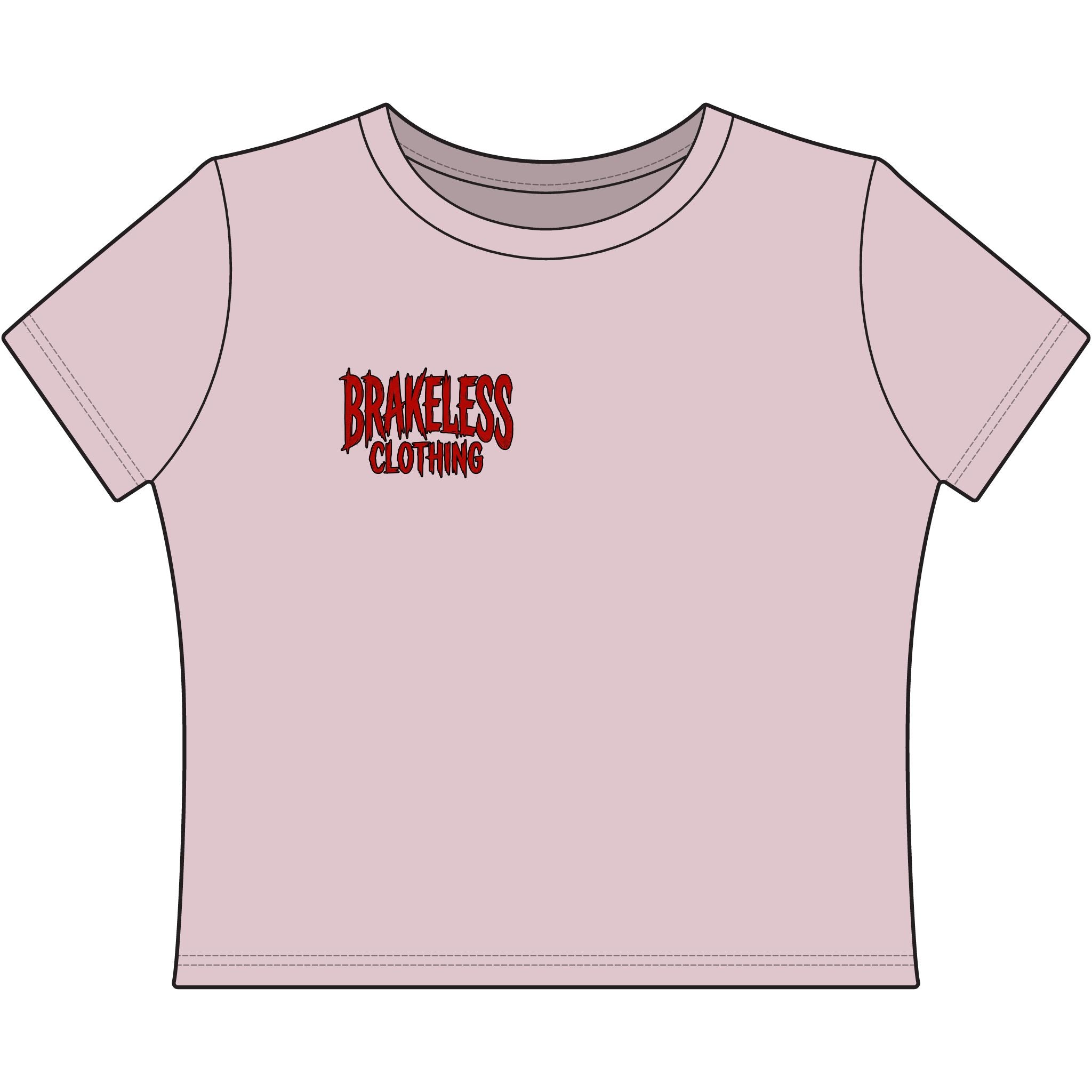 BRAKELESS CLOTHING— "I Only Brake to Break Hearts" Skull Graphic Crop Top