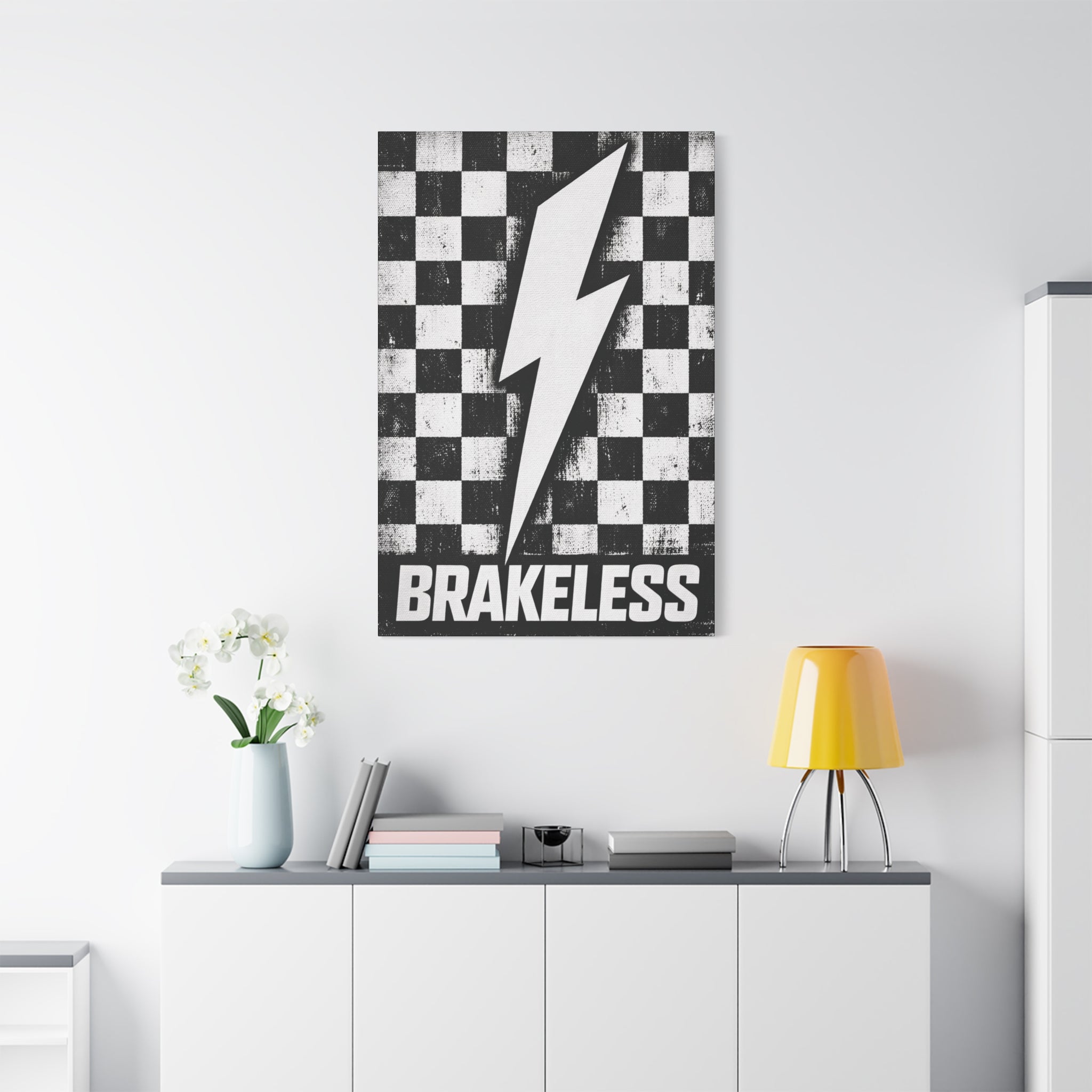 Brakeless Lightning Checkerboard Canvas Print