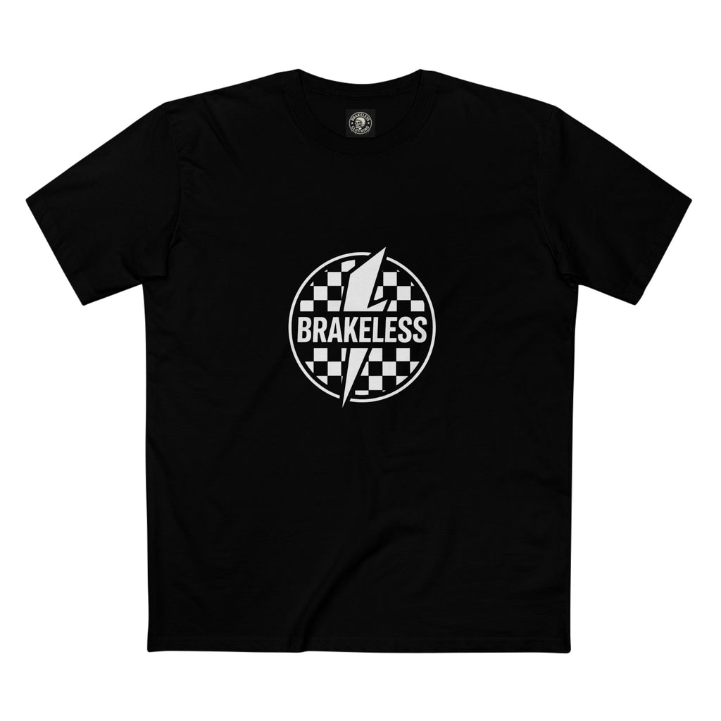 Brakeless Lightning Checkered T-Shirt – Racing Tee