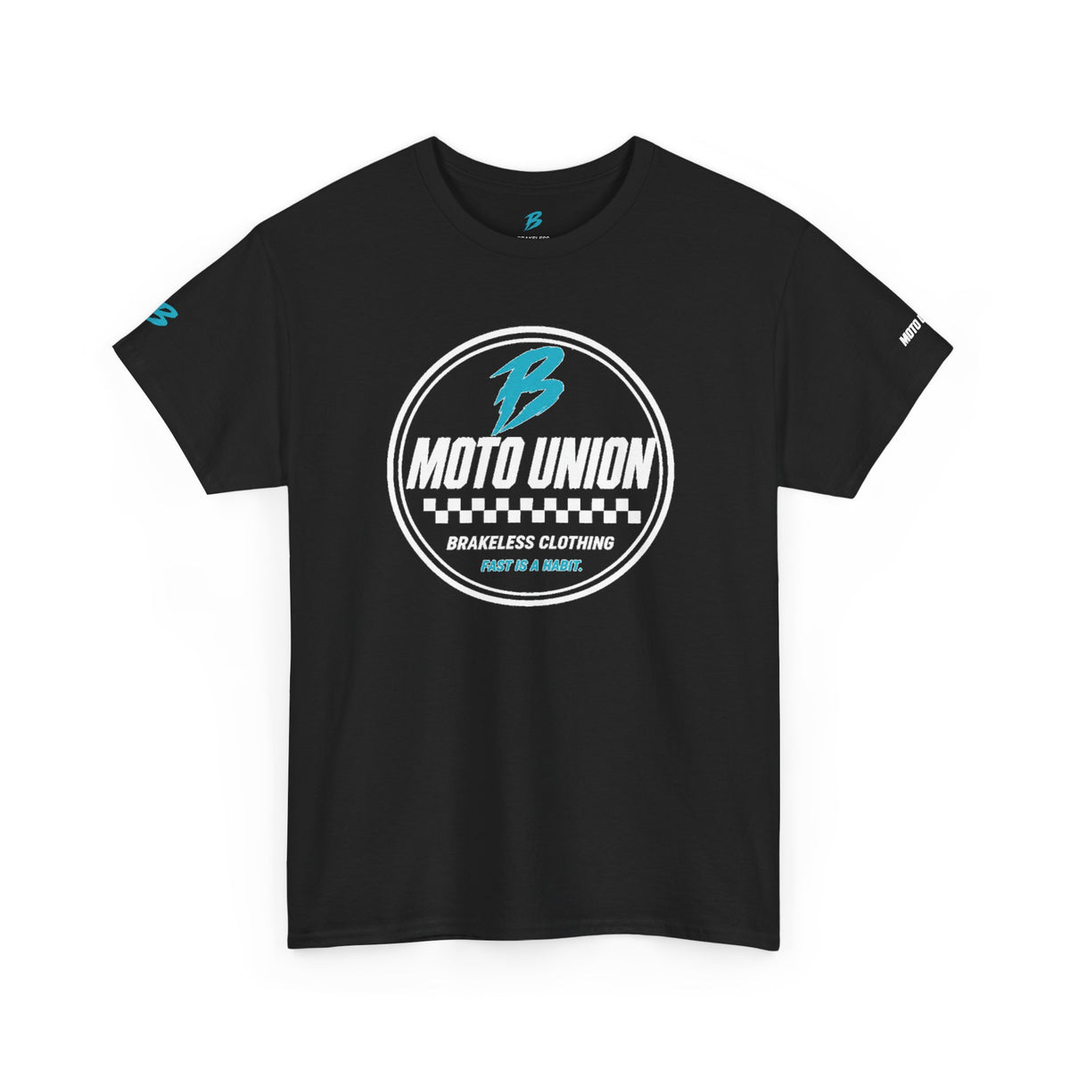 Moto Union Midweight Tee (Black) — Unisex