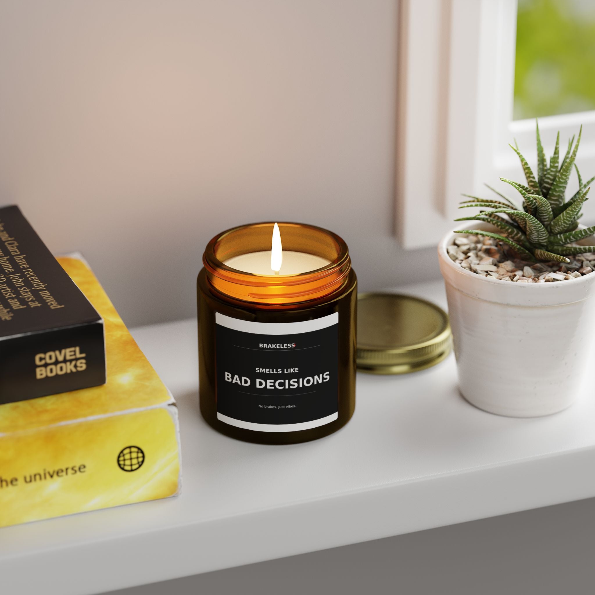 Smells Like Bad Decisions Coconut Apricot Scented Candle (4oz, 9oz)