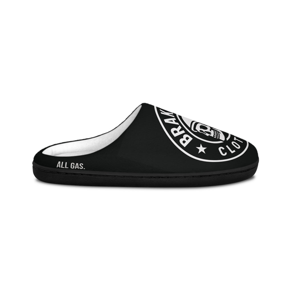 714 Men's Indoor Slippers – 'ALL GAS. NO BRAKES.' Logo House Slippers