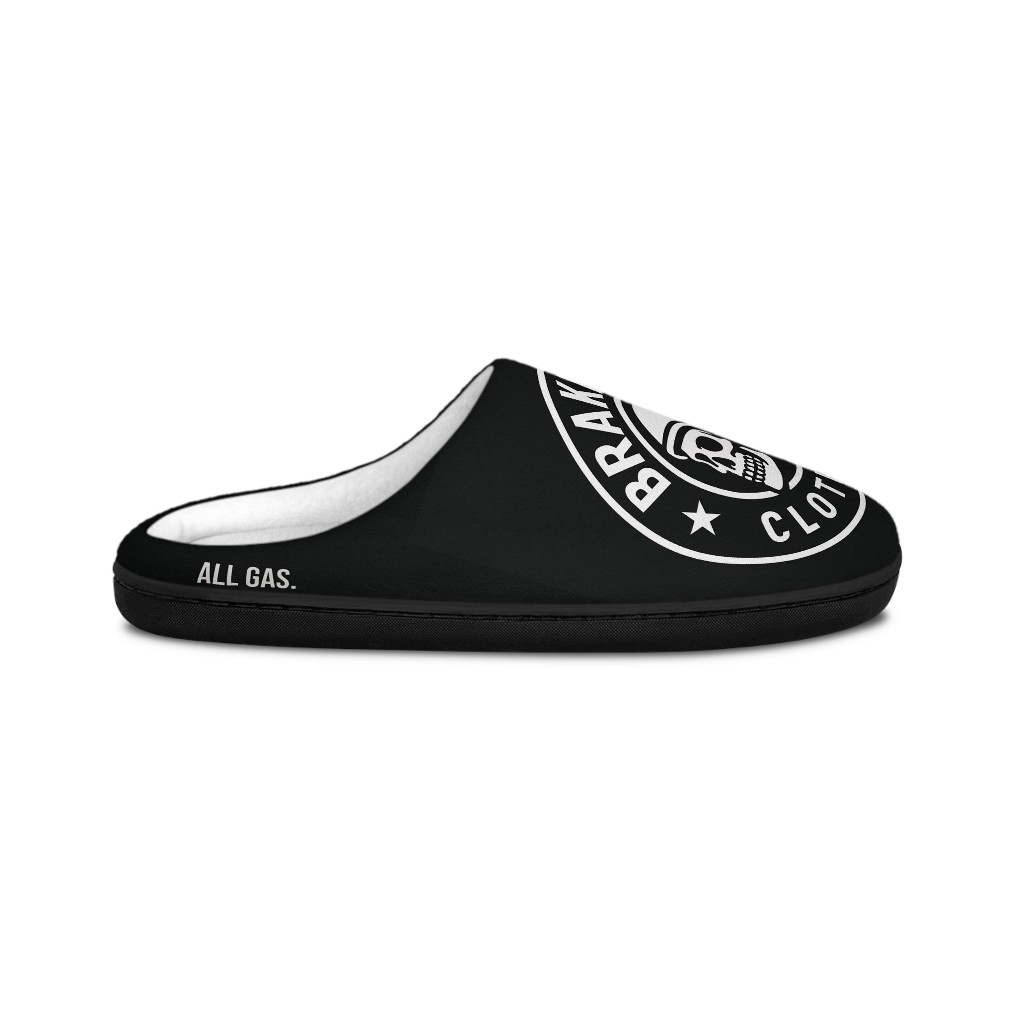 714 Men's Indoor Slippers – 'ALL GAS. NO BRAKES.' Logo House Slippers