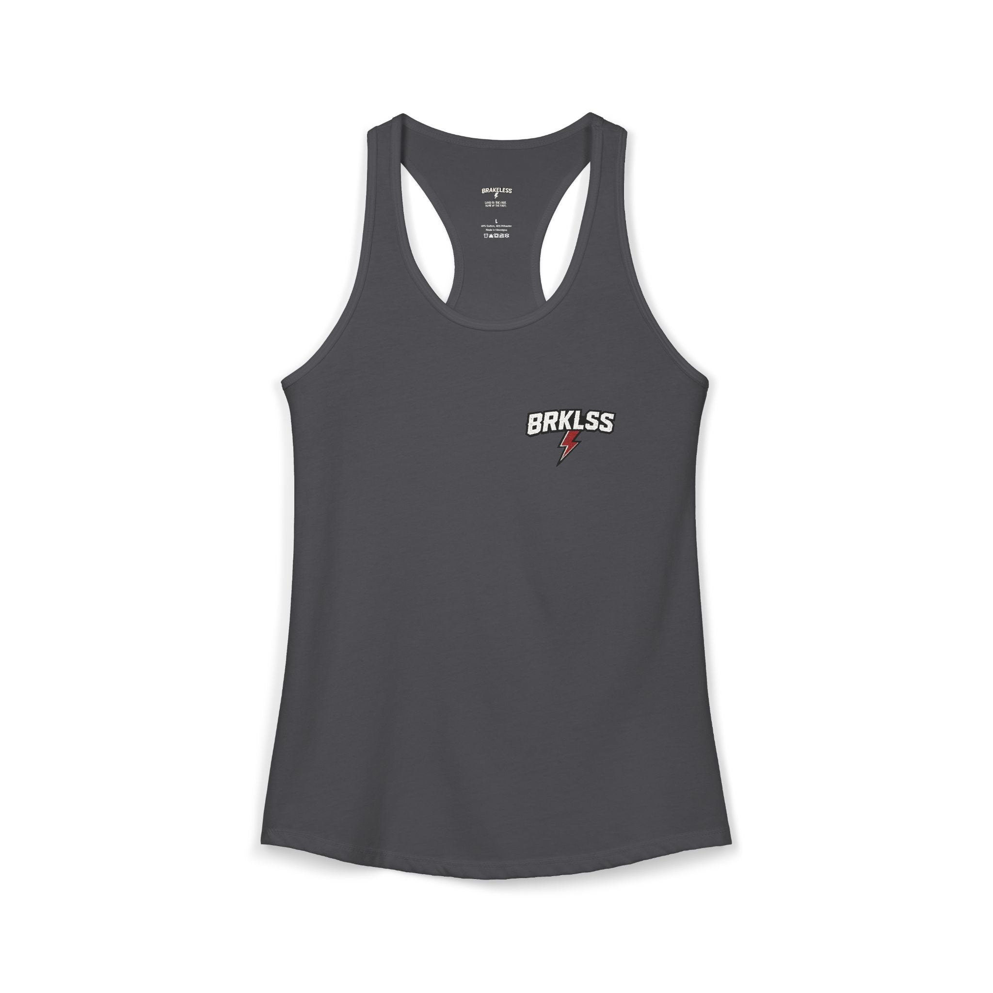 LIVE FREE. STAY BRAKELESS. Racerback Tank Top
