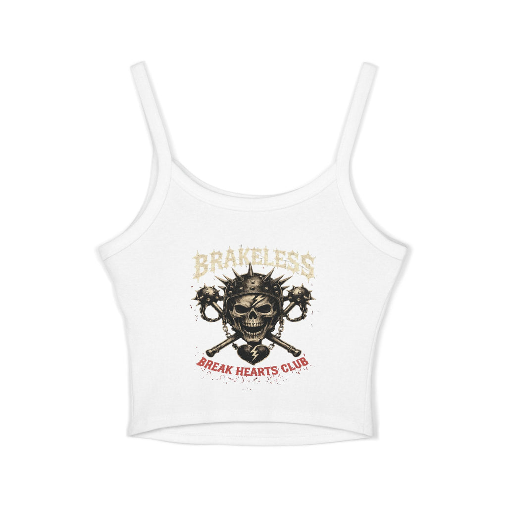 Skull & Heart Women's Spaghetti Strap Tank Top — BRAKELESS CLOTHING BRAKE TO BREAK HEARTS