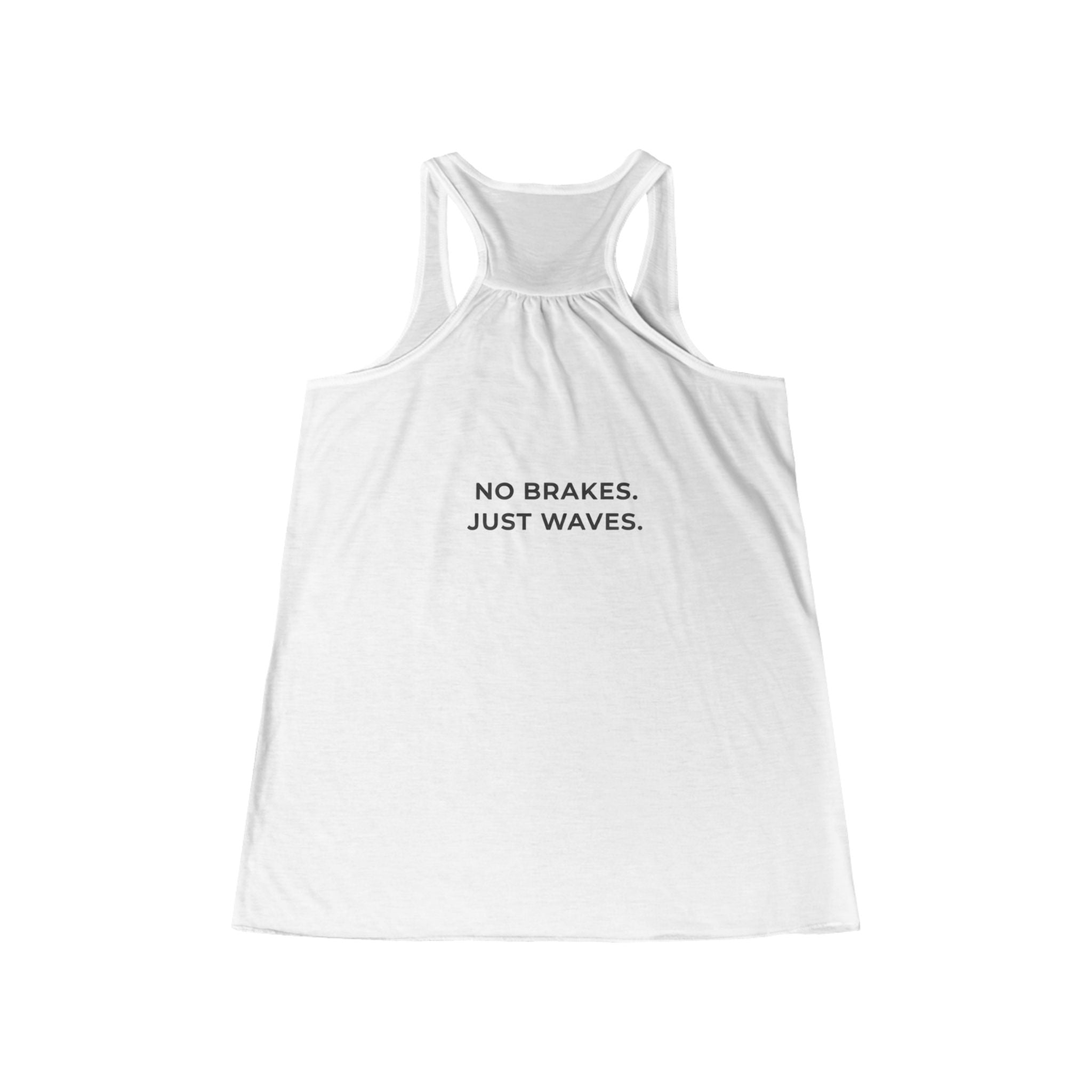 Brakeless Sunset Tank - Women's Racerback Beach Tank with "No Brakes. Just Waves."