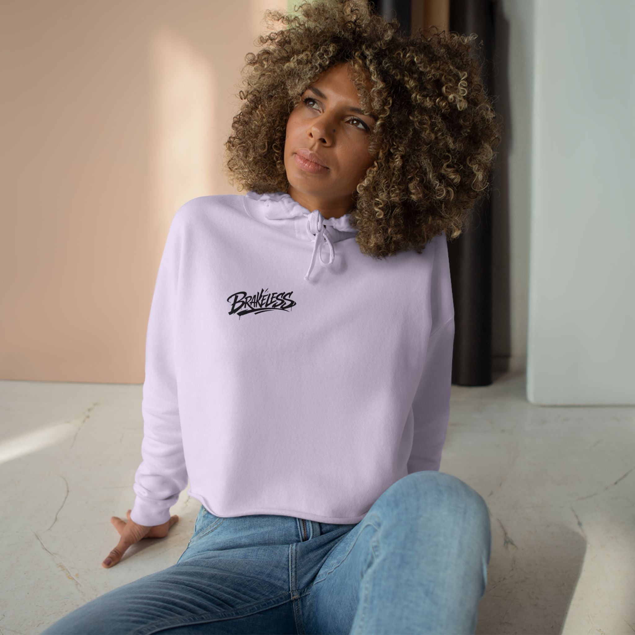 Brakeless 'Fast Is a Habit' Cropped Hoodie