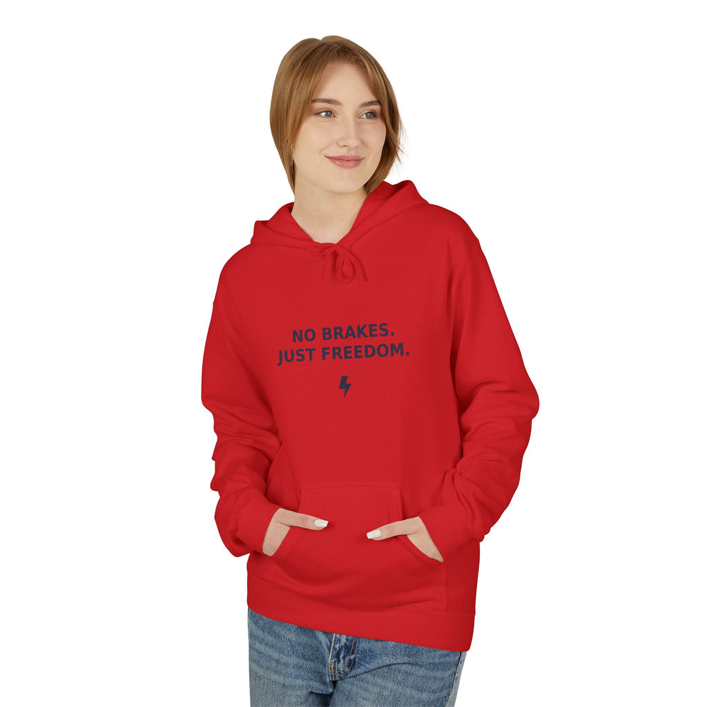 Brakeless Freedom Club Hoodie — 'No Brakes. Just Freedom.' Racing Pullover