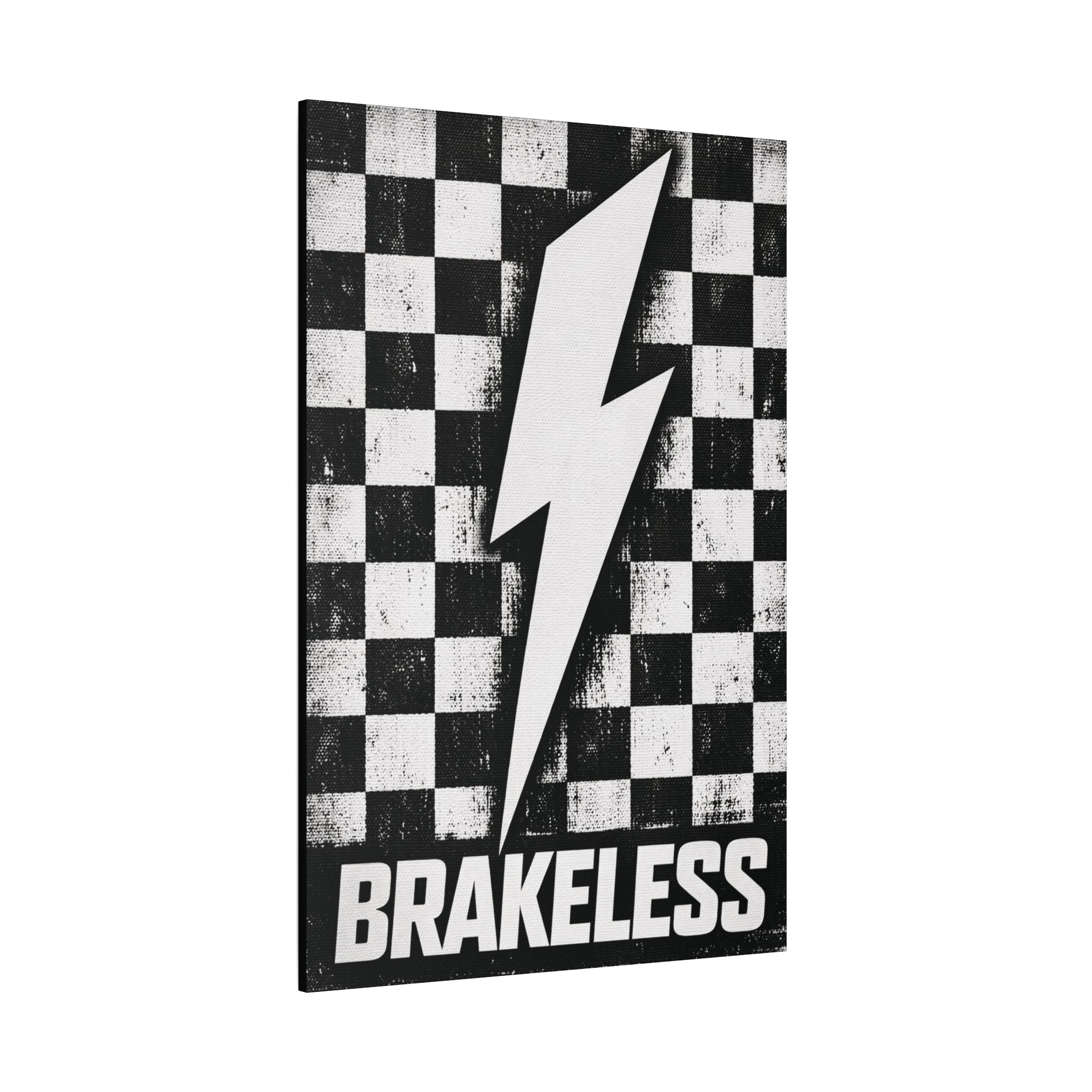 Brakeless Lightning Checkerboard Canvas Print