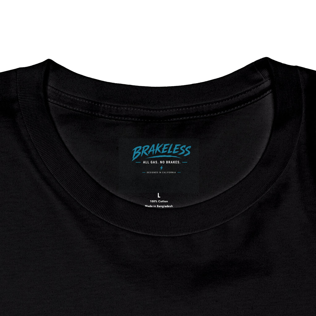Brakeless Pit Crew T-Shirt — 'All Gas, No Brakes' Racing Tee