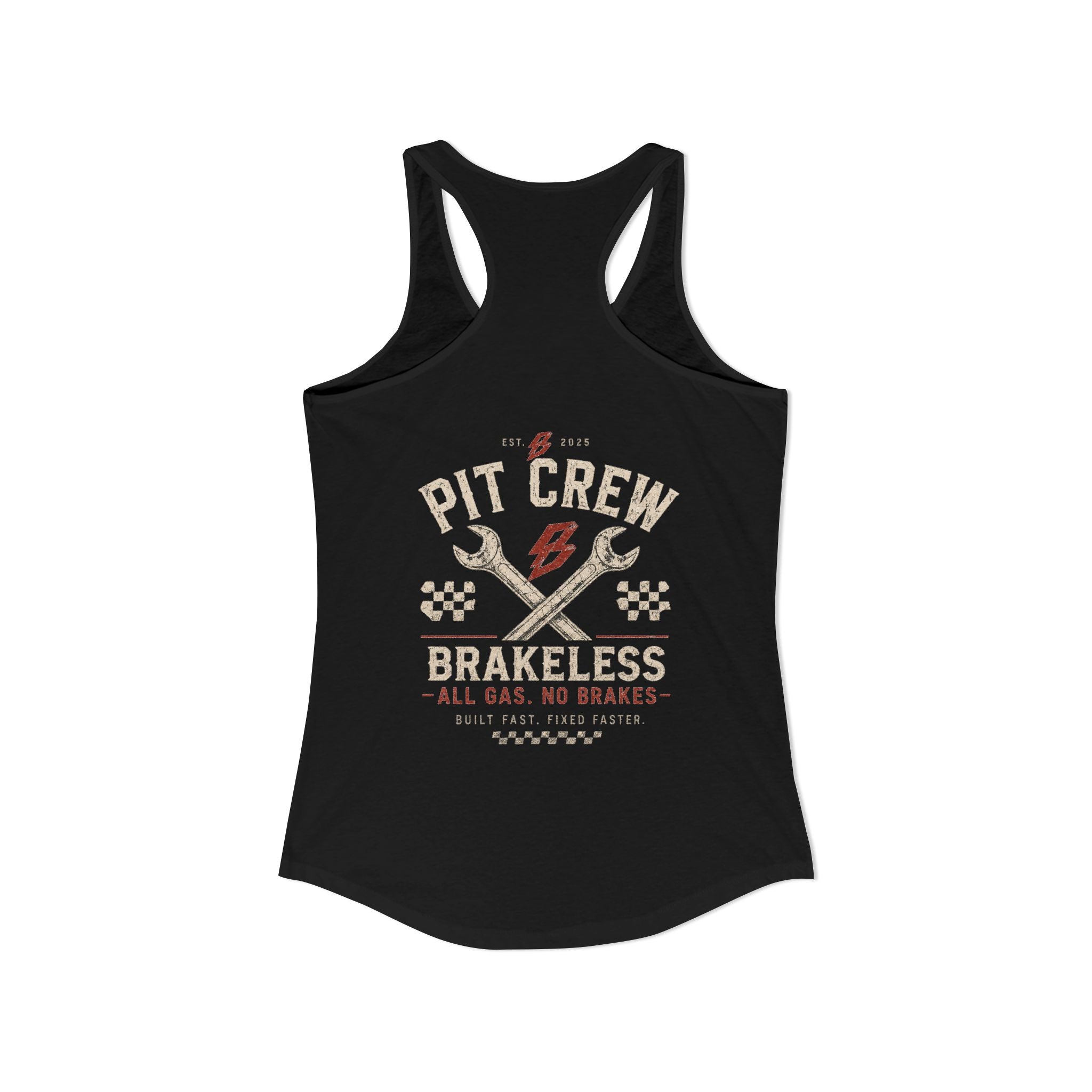 Women's Red Pit Crew - Racerback Tank