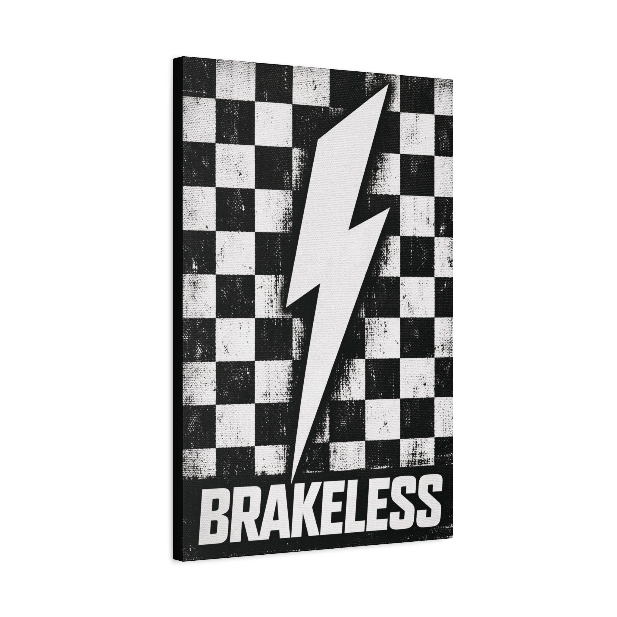 Brakeless Lightning Checkerboard Canvas Print
