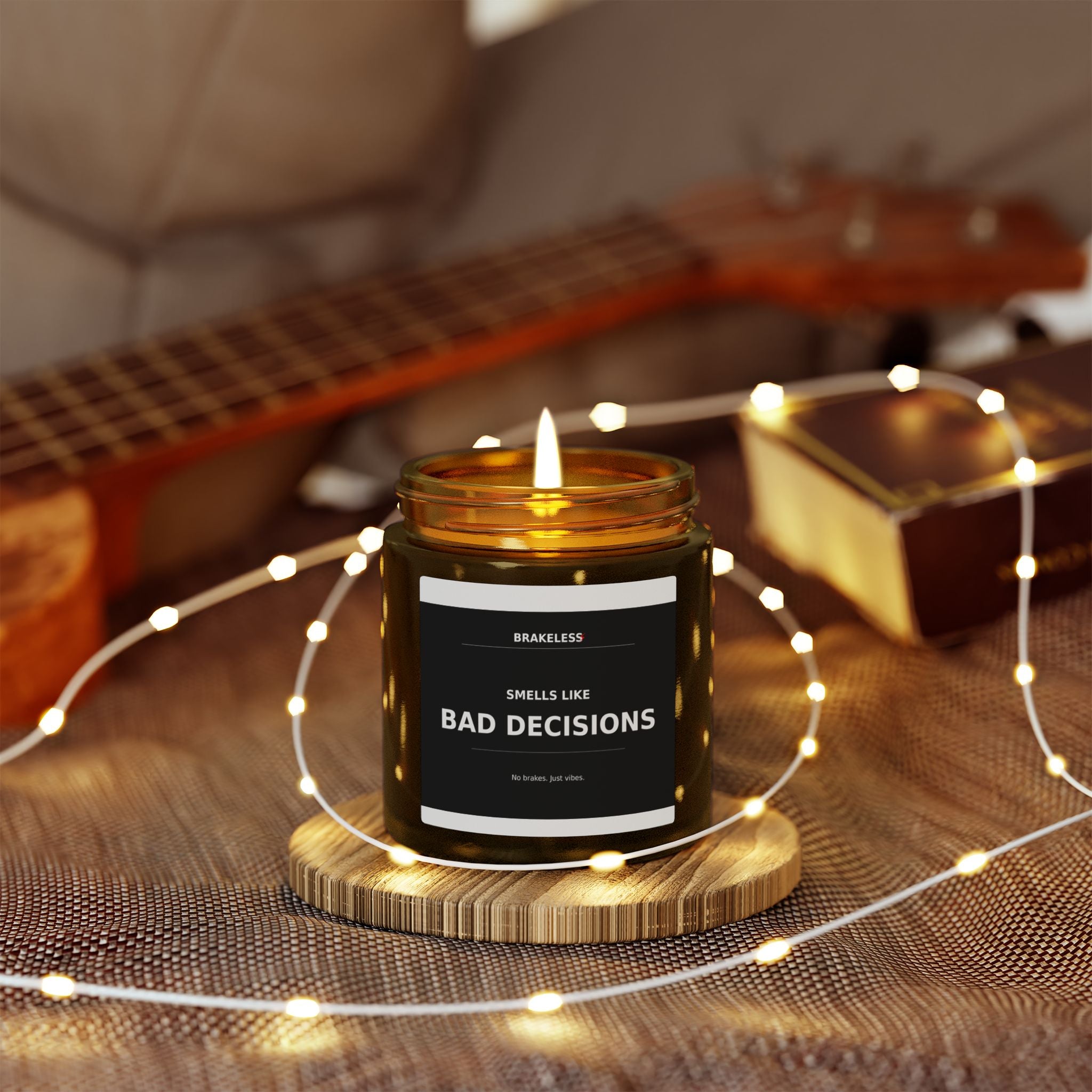 Smells Like Bad Decisions Coconut Apricot Scented Candle (4oz, 9oz)