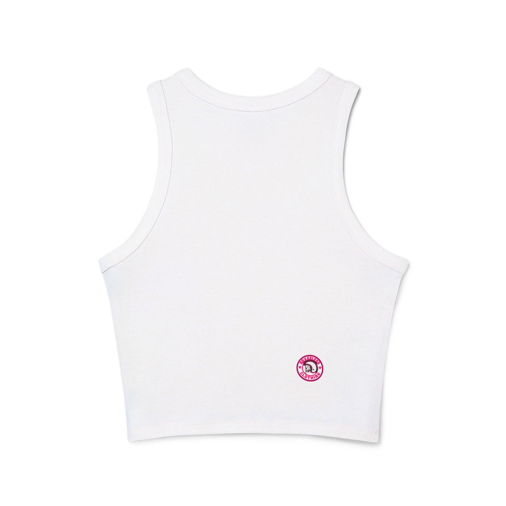 Skull Pin-Up Racer Tank — Brakeless Clothing Graphic Crop Top
