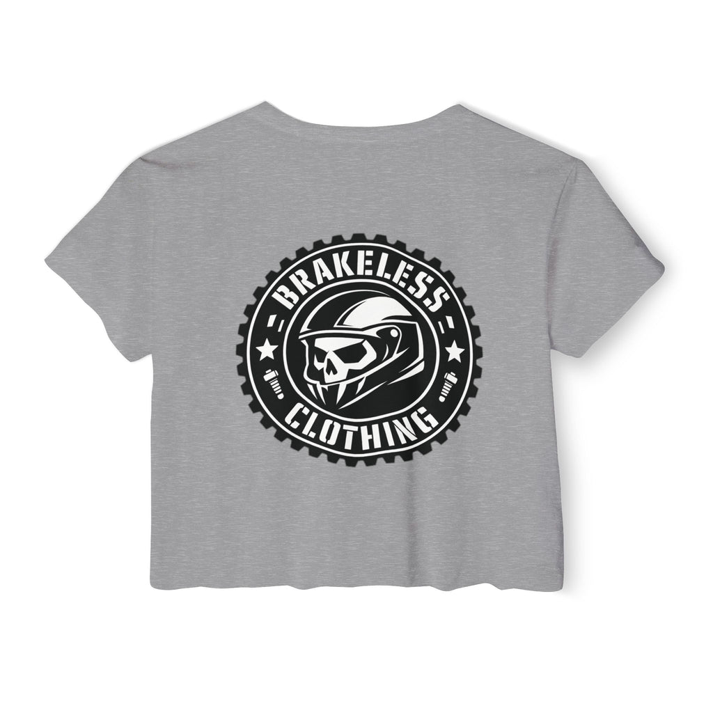 MOTO Crop Top — BRAKELESS CLOTHING Skull Motorcycle Logo Women's Graphic Top