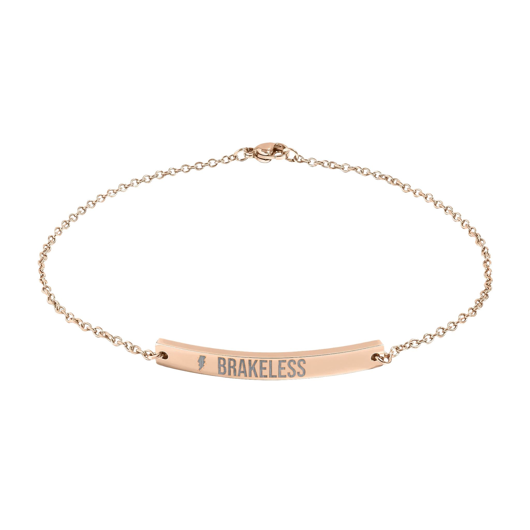 Engravable Curved Bar Anklet — Personalized Minimalist Chain Anklet