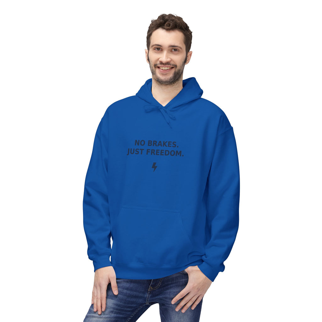 Brakeless Freedom Club Hoodie — 'No Brakes. Just Freedom.' Racing Pullover