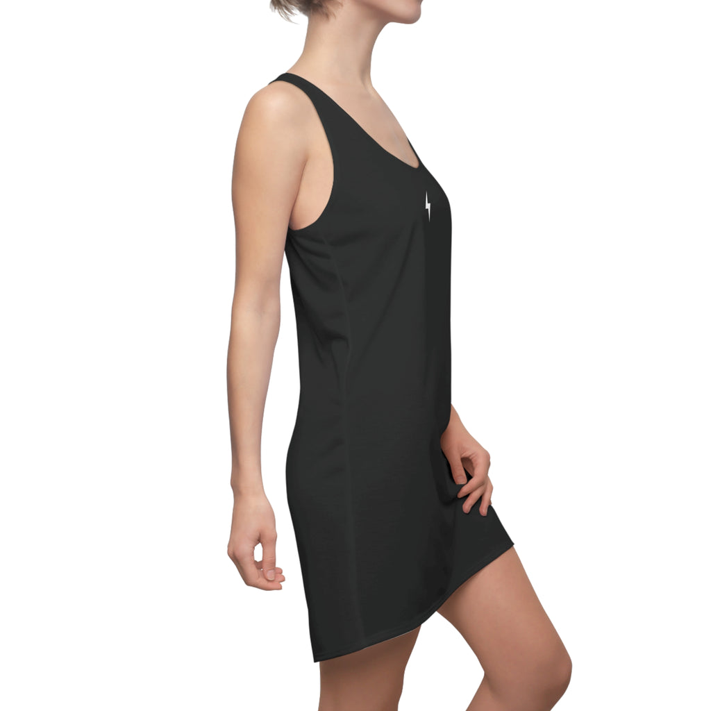 Racerback Dress — "No Brakes. Just Hot Girl Summer." Pink Lightning Heart