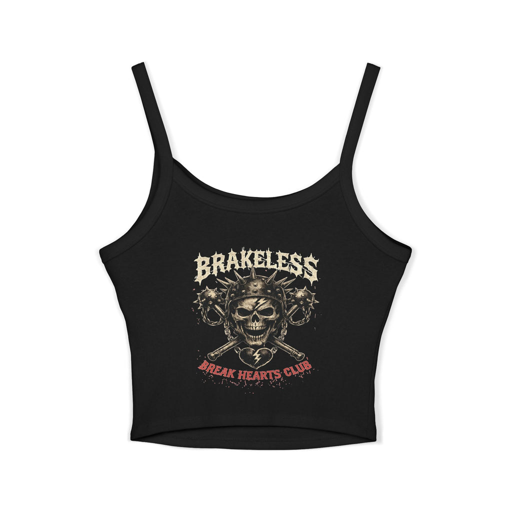 Skull & Heart Women's Spaghetti Strap Tank Top — BRAKELESS CLOTHING BRAKE TO BREAK HEARTS