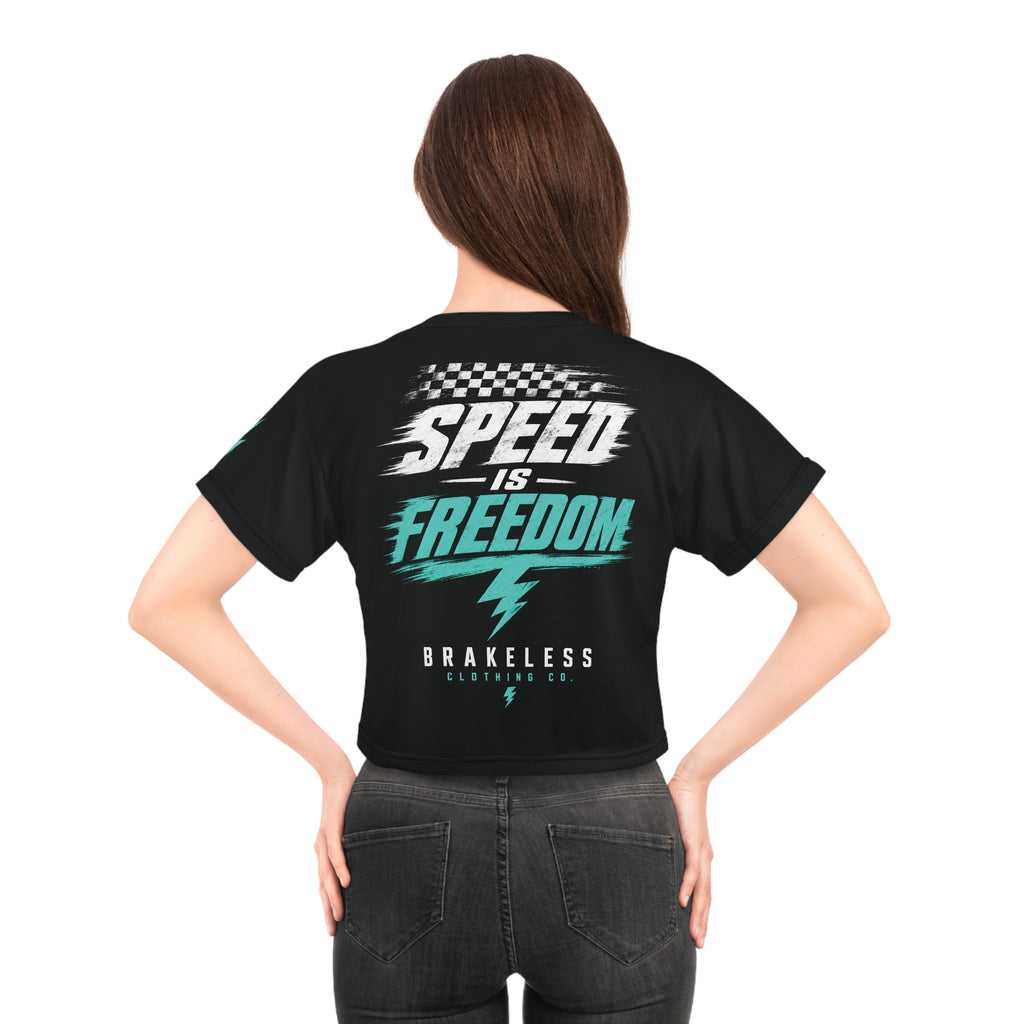 Brakeless "Speed Is Freedom" Crop Tee