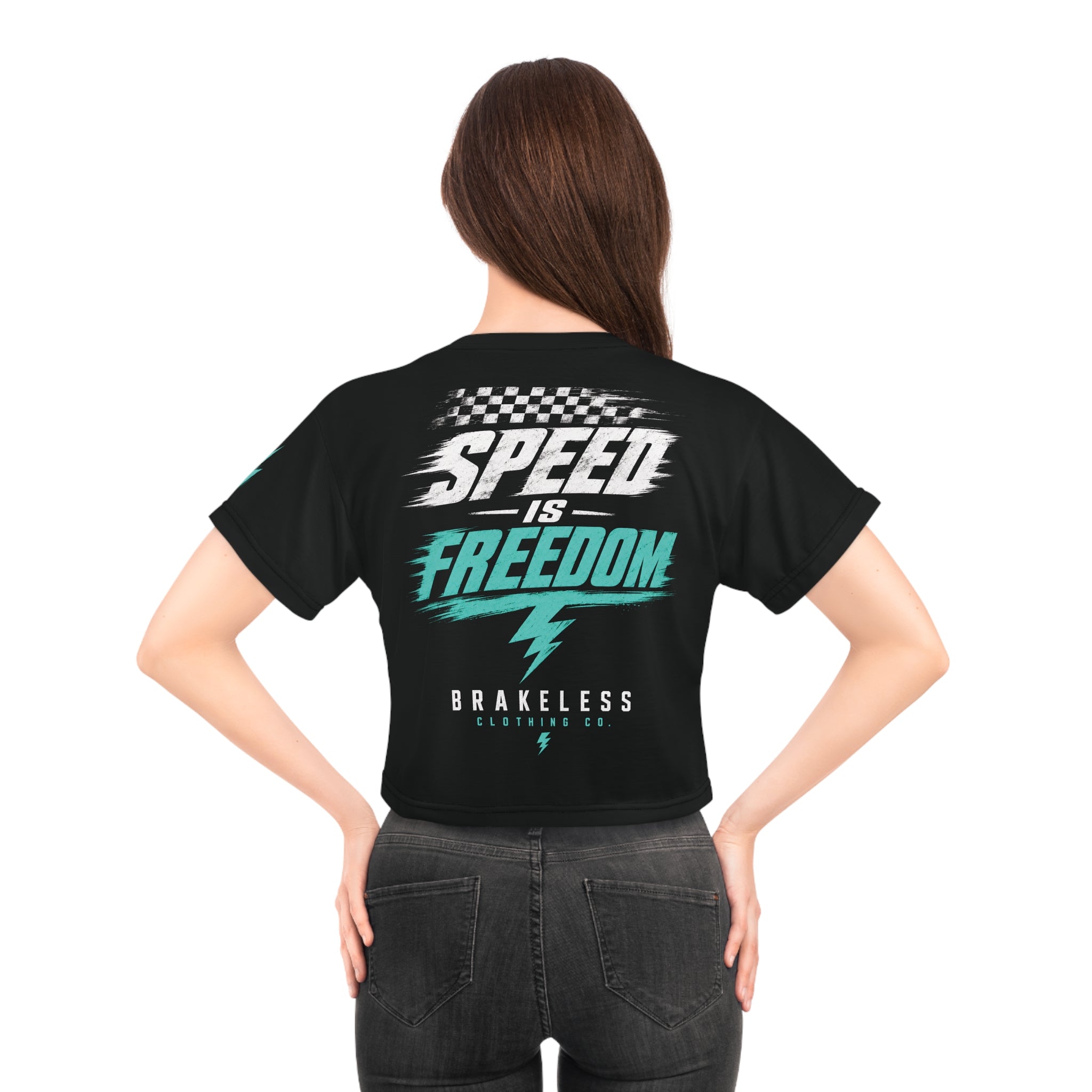 Brakeless "Speed Is Freedom" Crop Tee