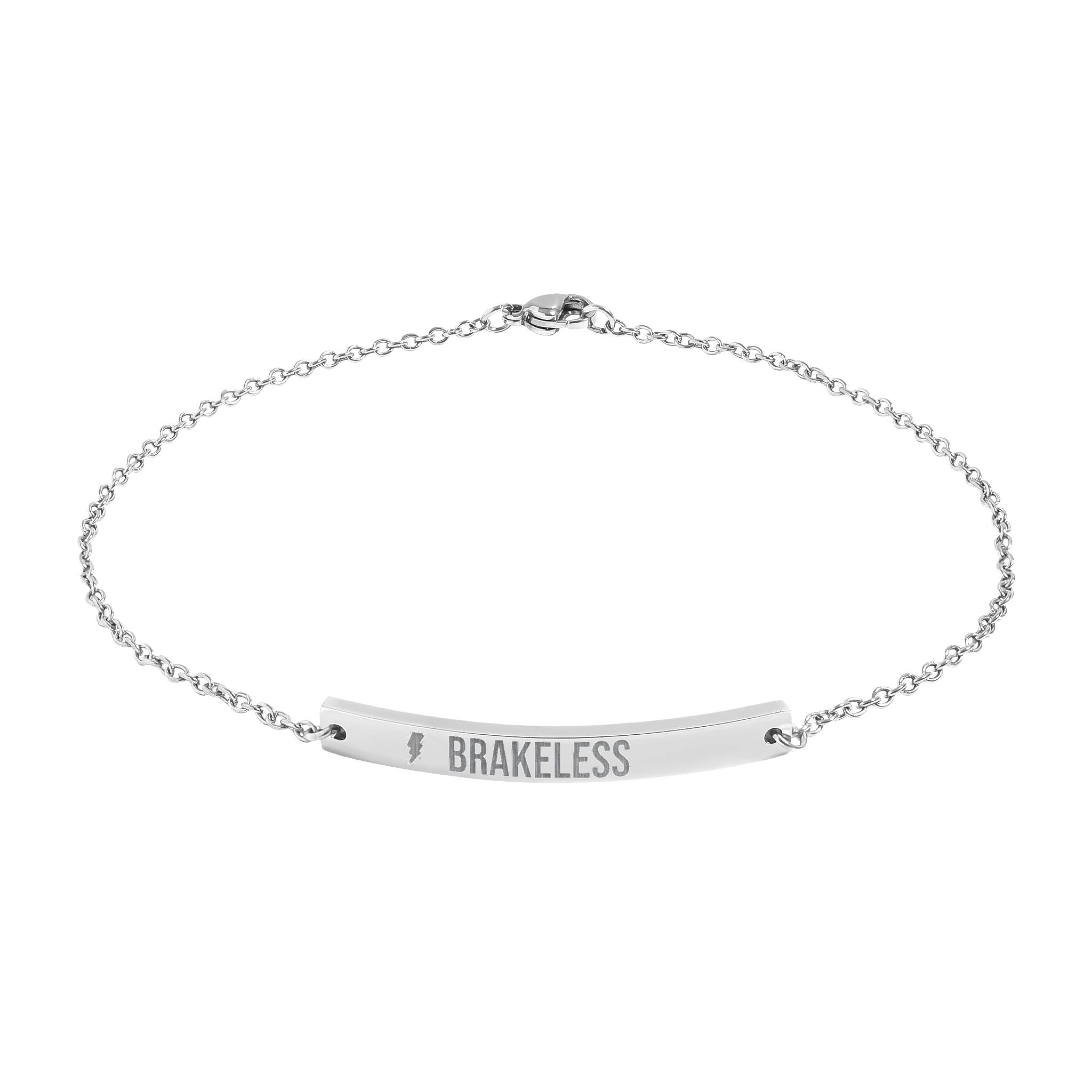 Engravable Curved Bar Anklet — Personalized Minimalist Chain Anklet
