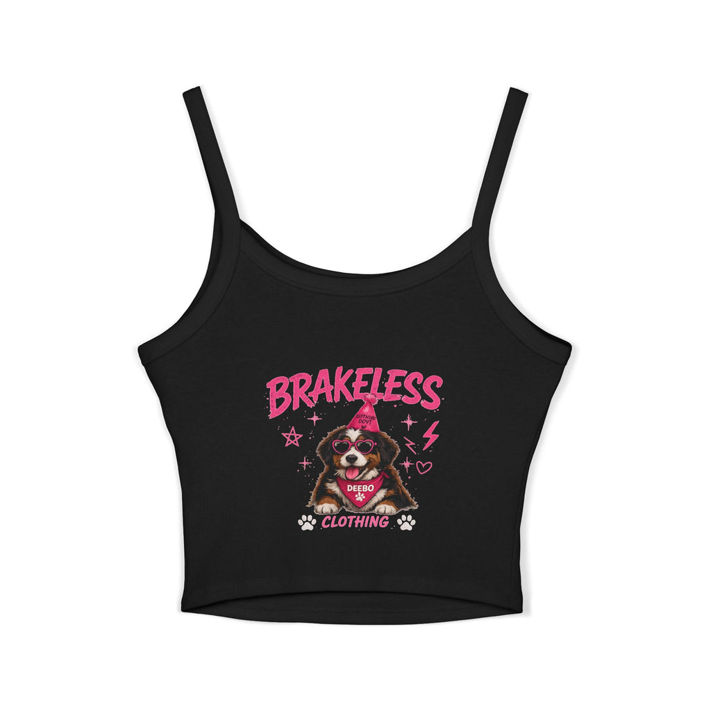 Brakeless Pink Graphic Tank — CUSTOMIZABLE & Checker Crop Top