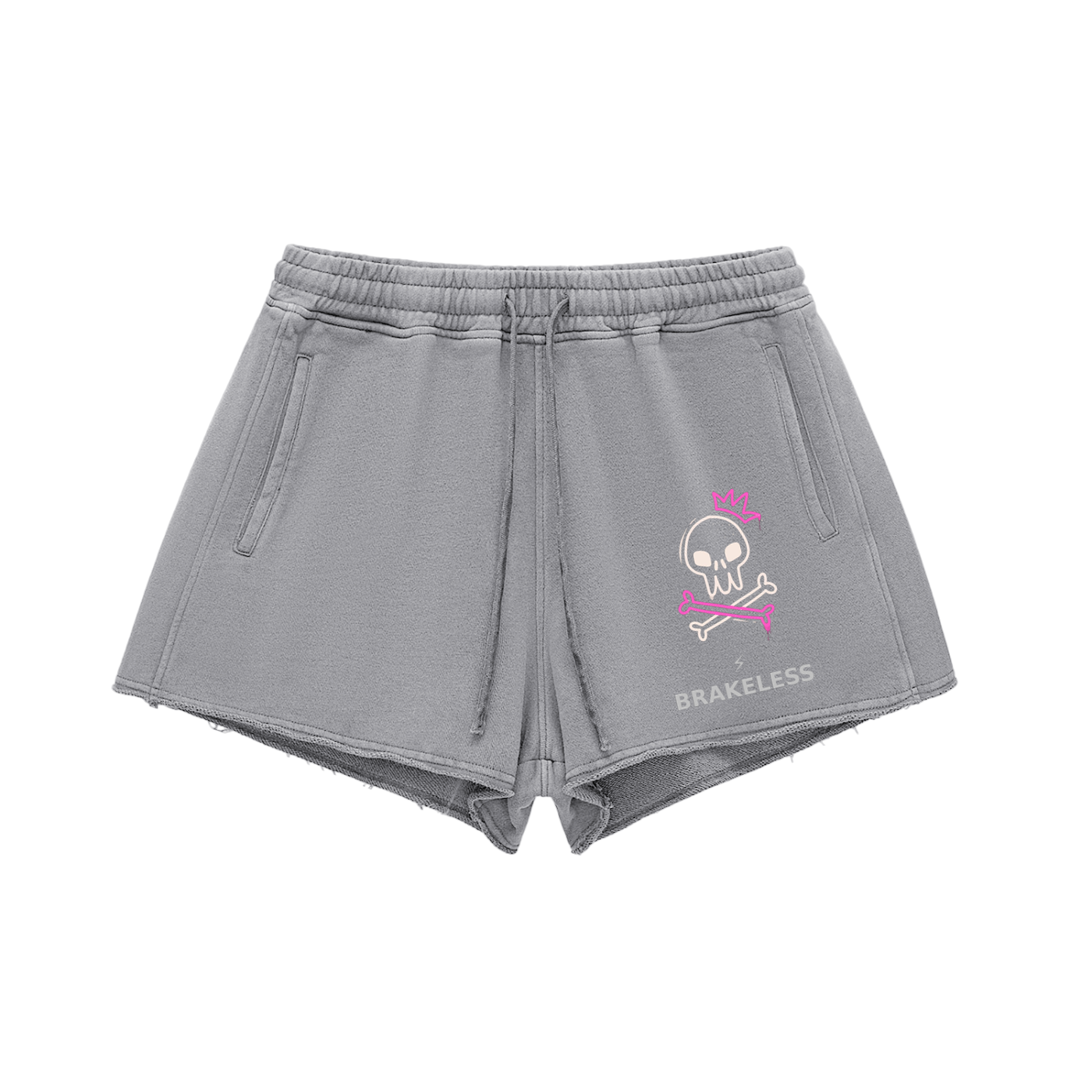 brakeless,brakeless clothing,streetwear,street wear,shorts,summer,skull,black heart,women's,break hearts