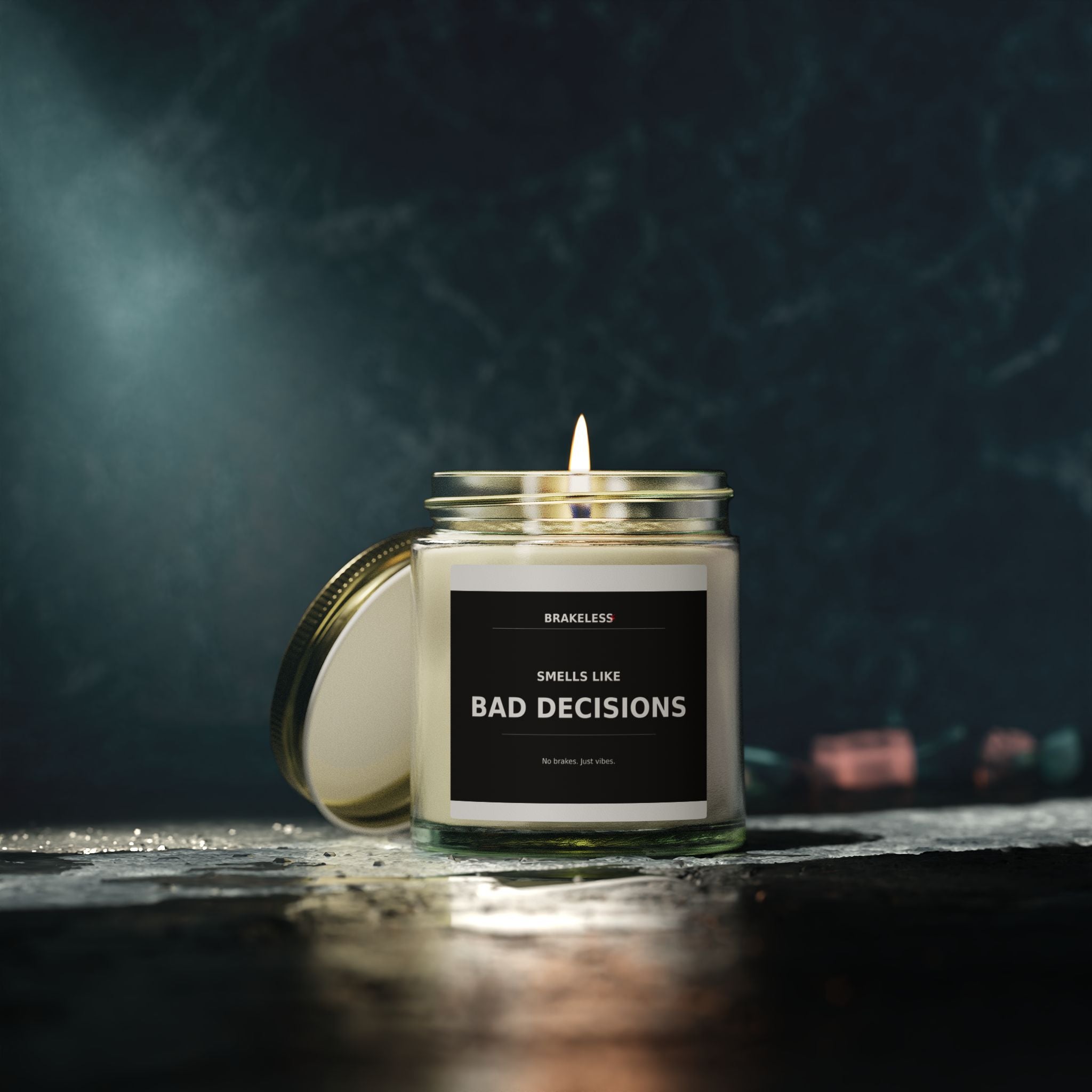 Smells Like Bad Decisions Coconut Apricot Scented Candle (4oz, 9oz)