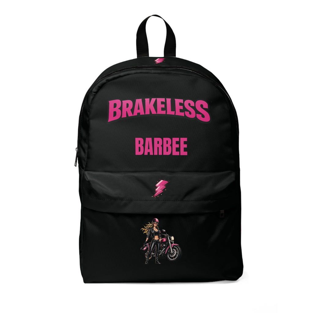 Brakeless Barbee / Harley Barbee Motorcycle Backpack — Pink Lightning Biker Bag