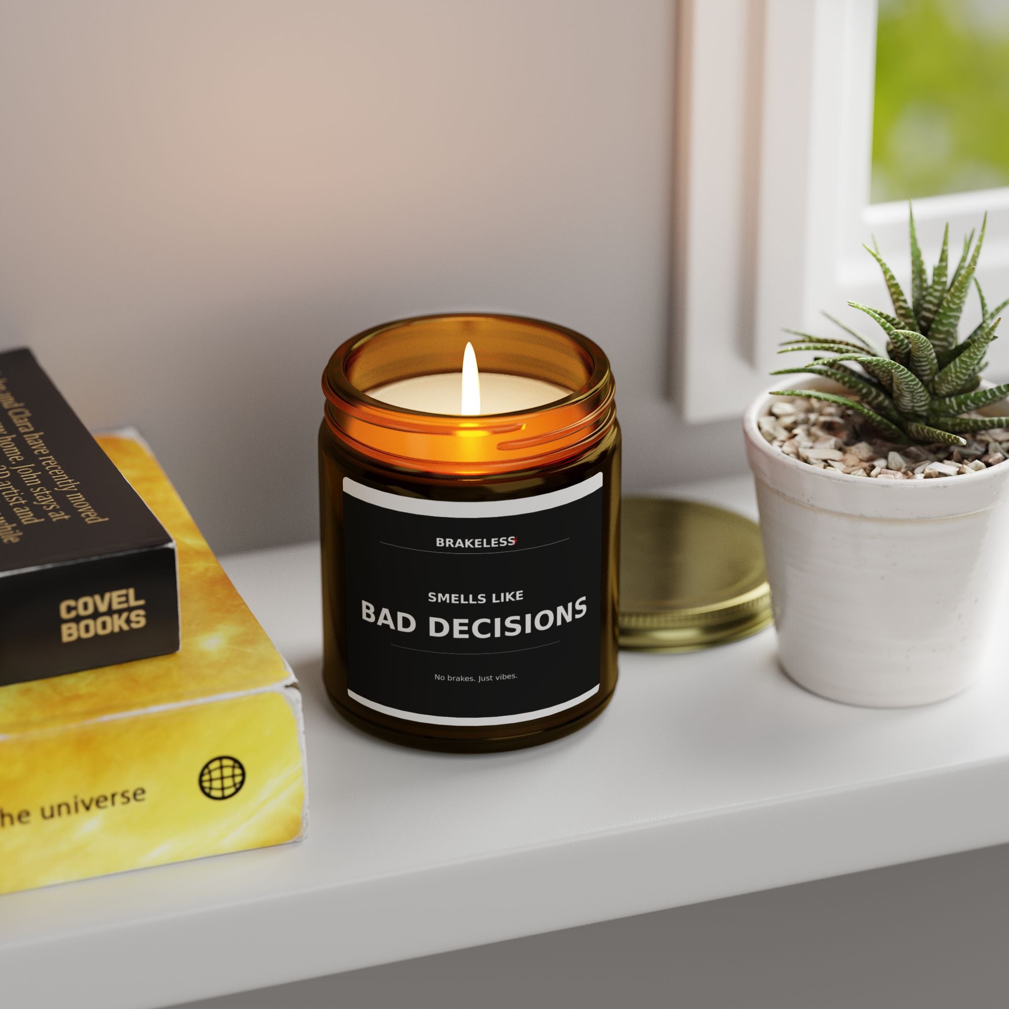 Smells Like Bad Decisions Coconut Apricot Scented Candle (4oz, 9oz)