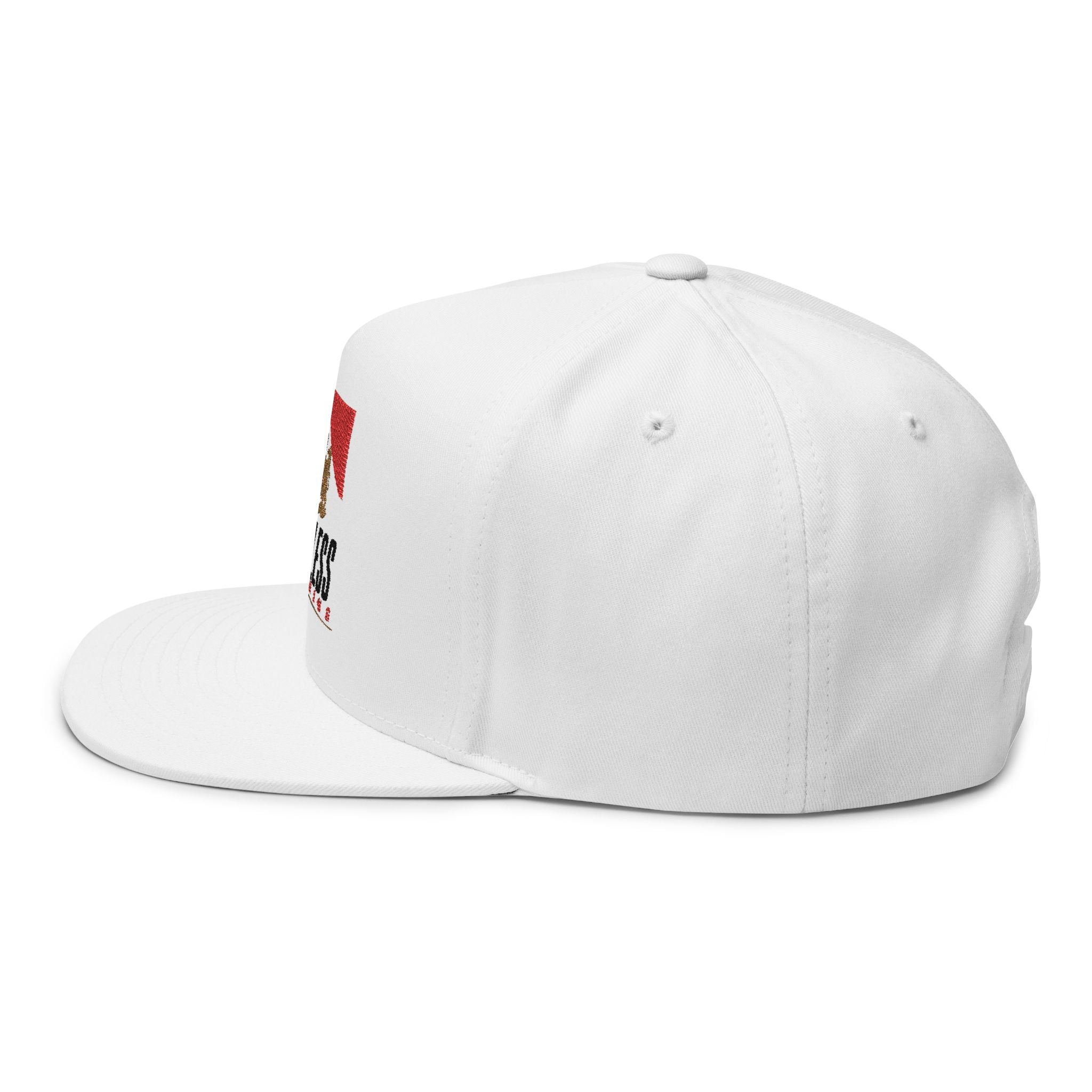 Embroidered Flat Bill Cap — Brakeless Clothing Crest Snapback
