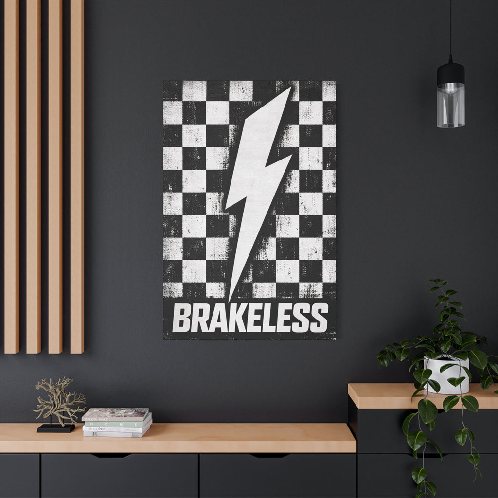 Brakeless Lightning Checkerboard Canvas Print
